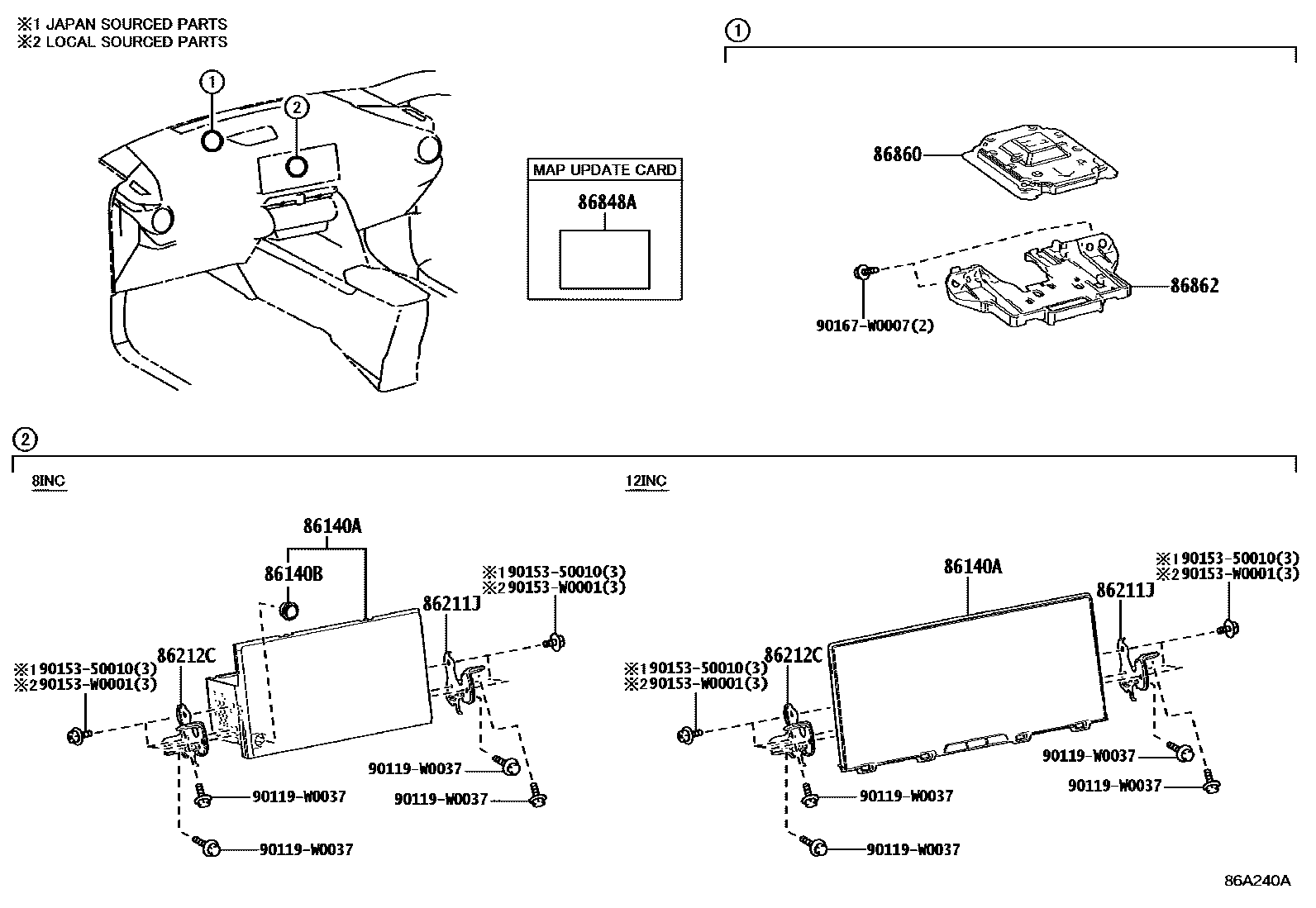 8603 — NAVIGATION & FRONT MONITOR DISPLAY