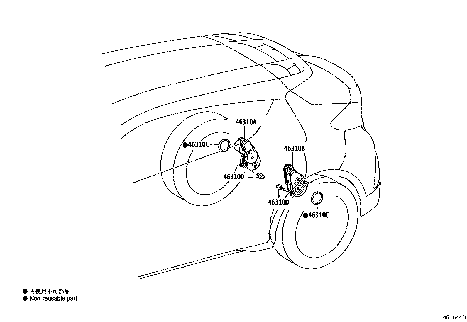 4601 — PARKING BRAKE & CABLE