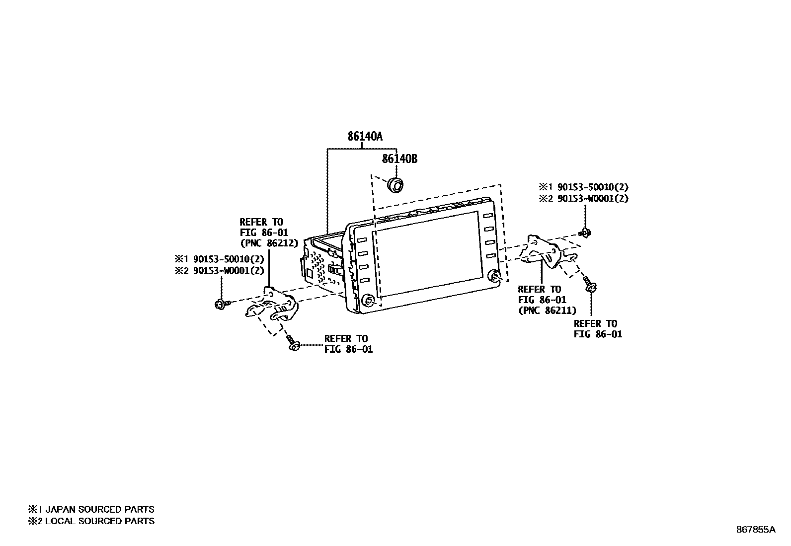 8603 — NAVIGATION & FRONT MONITOR DISPLAY