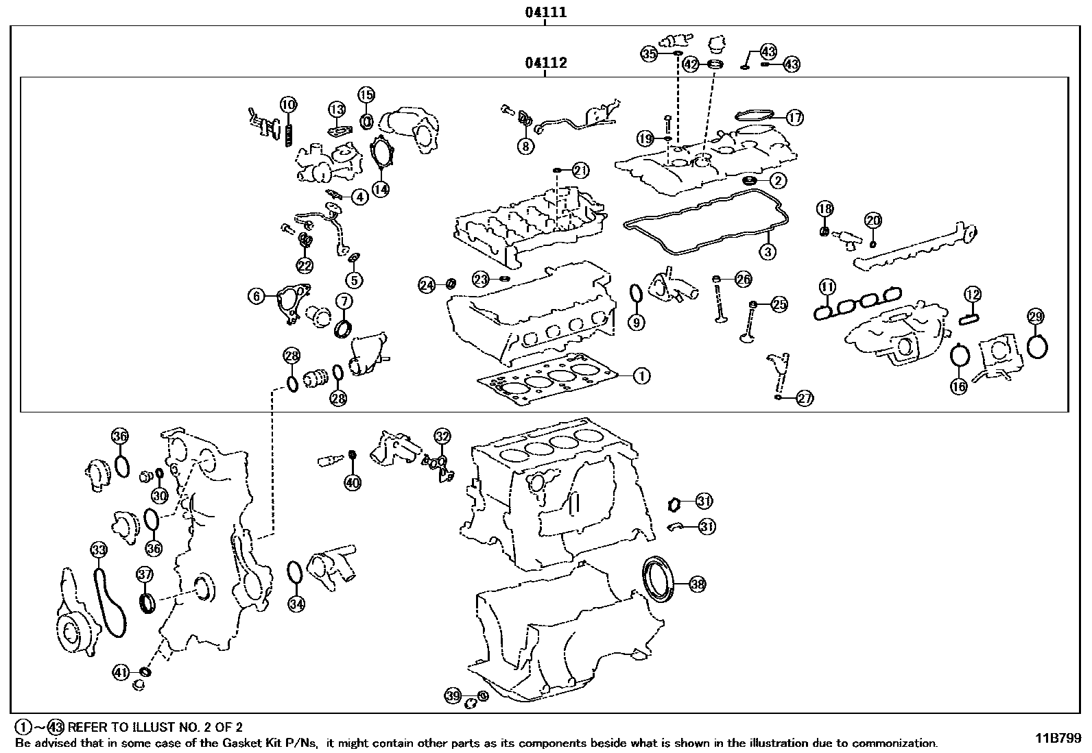 1103 — ENGINE OVERHAUL GASKET KIT