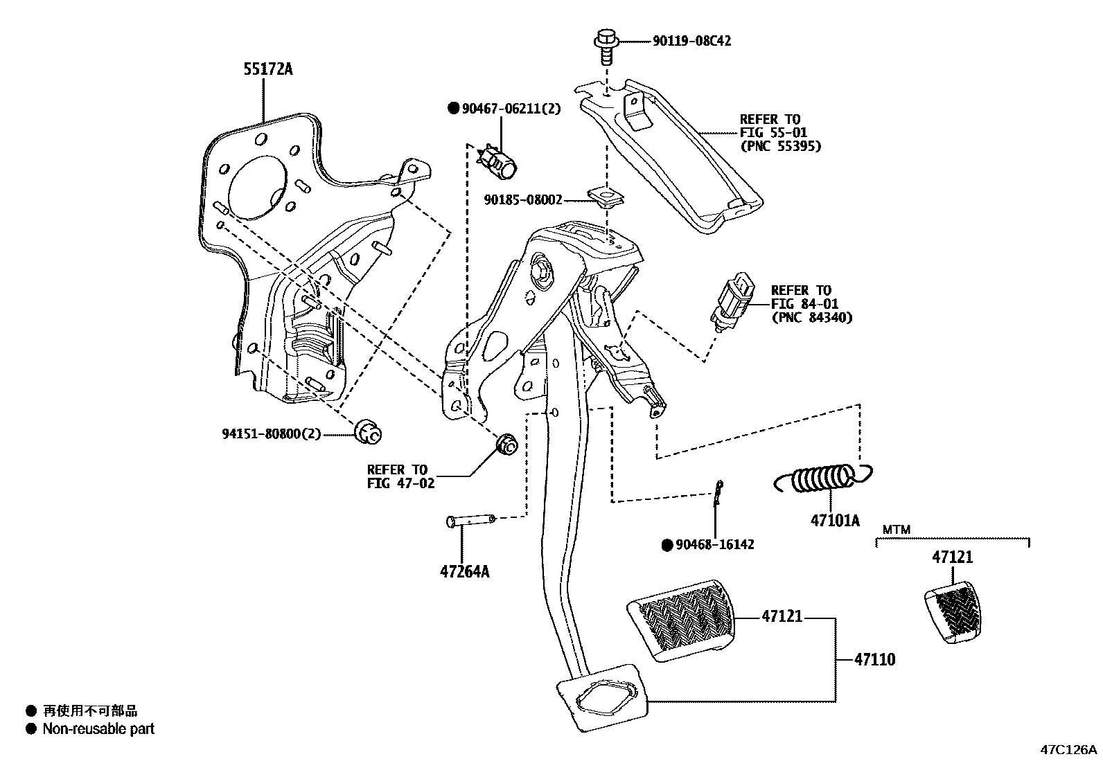 4701 — BRAKE PEDAL & BRACKET