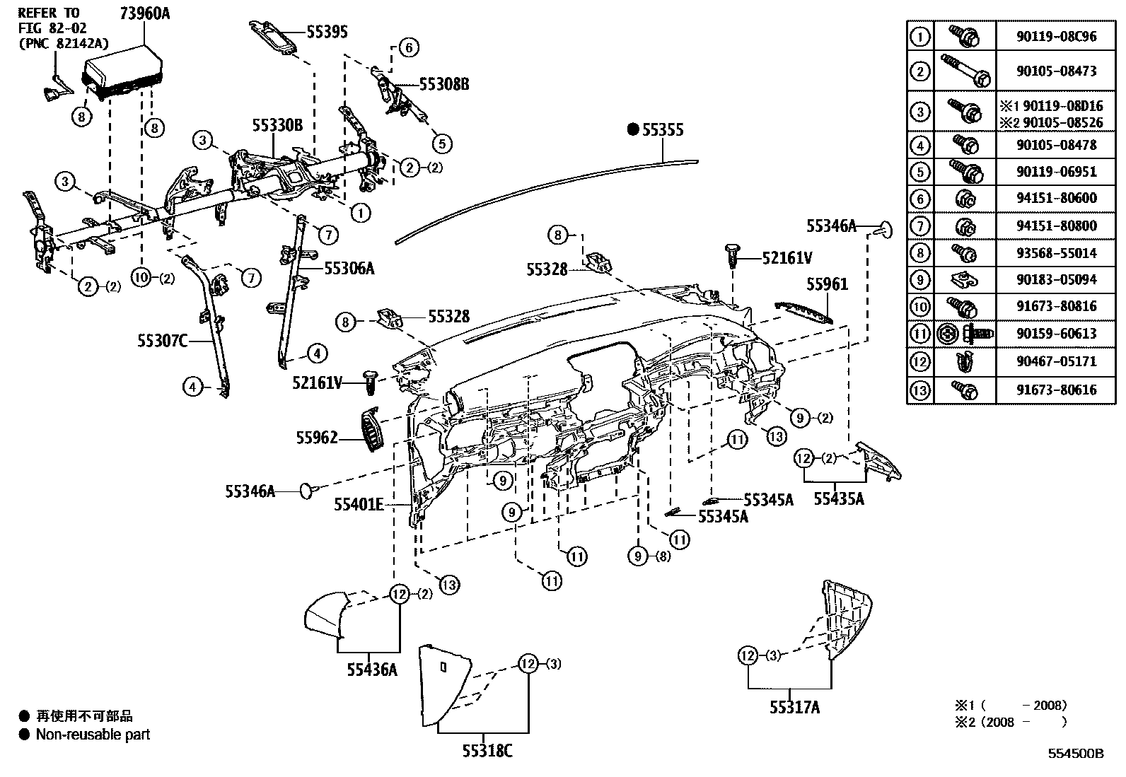 5501 — INSTRUMENT PANEL & GLOVE COMPARTMENT