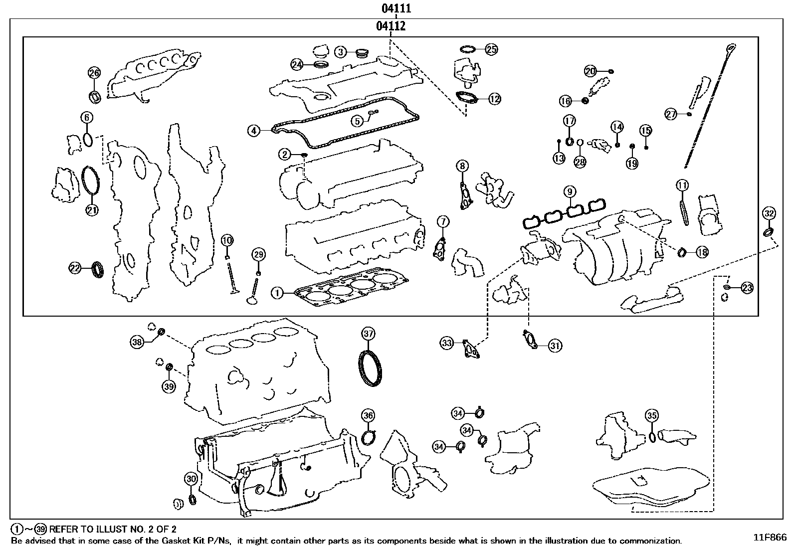 1103 — ENGINE OVERHAUL GASKET KIT