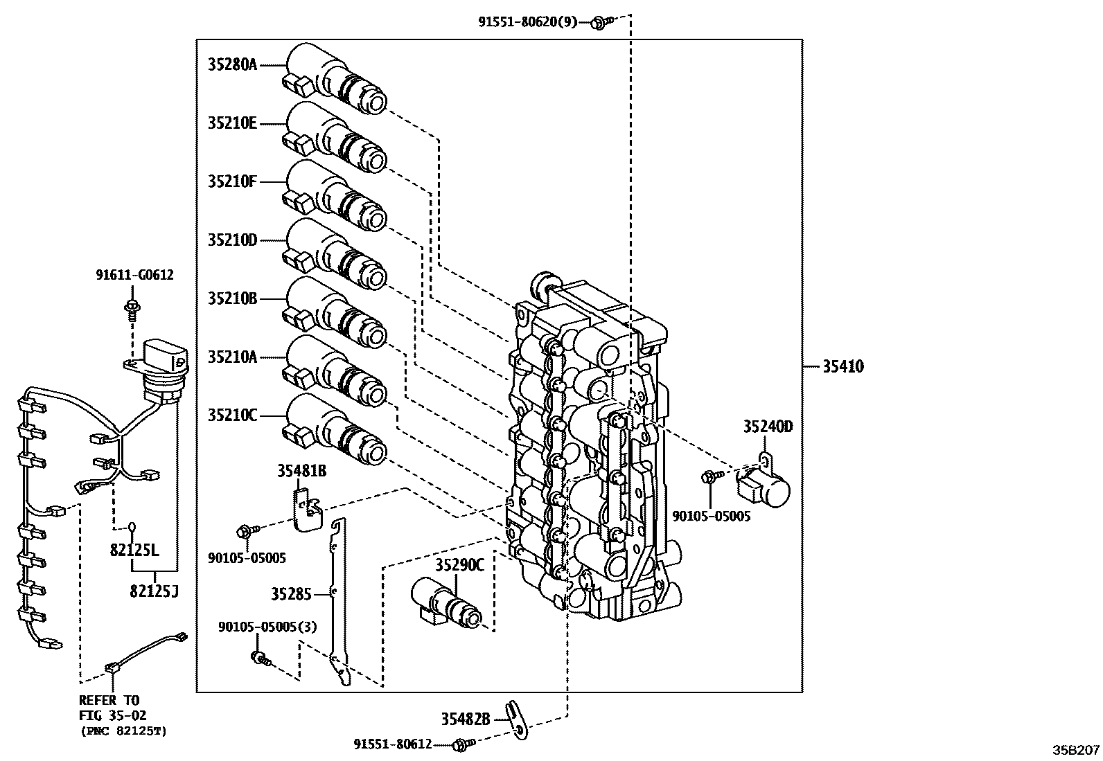 3512 — VALVE BODY & OIL STRAINER (ATM)