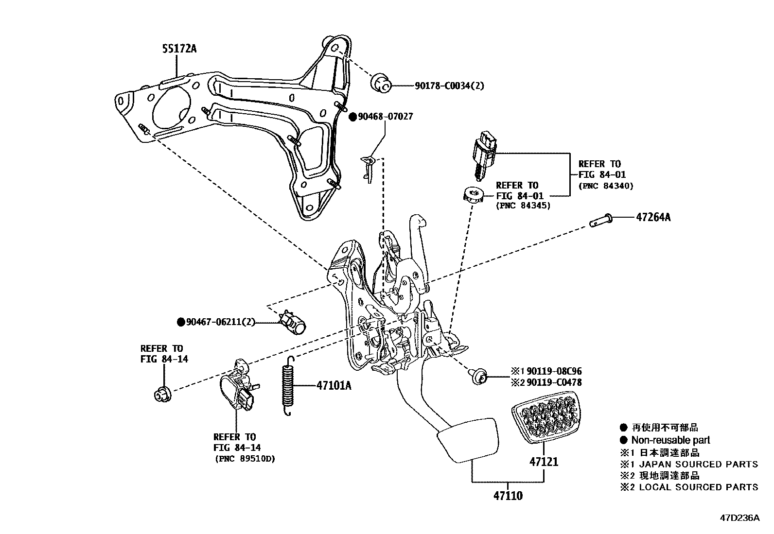 4701 — BRAKE PEDAL & BRACKET
