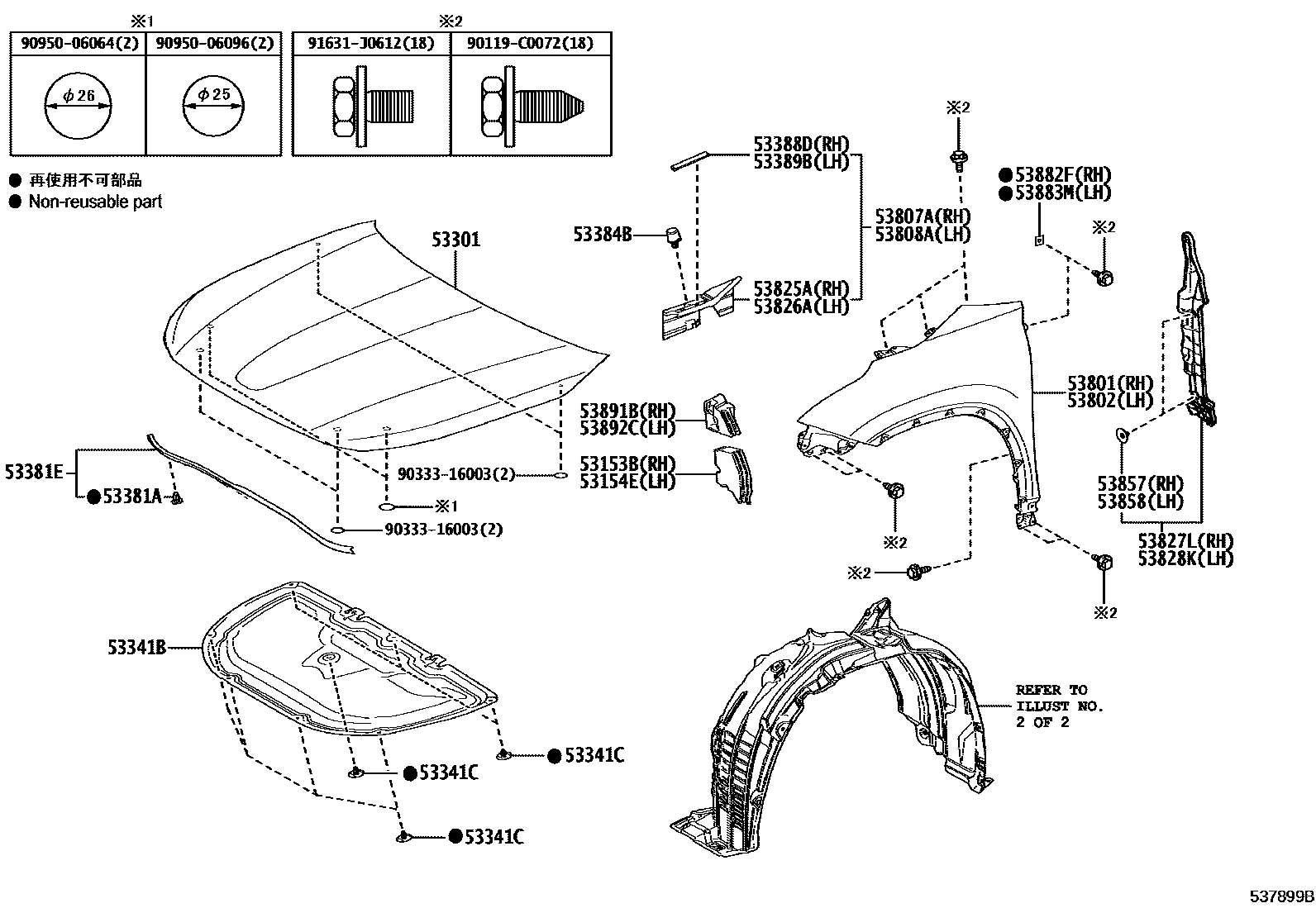 5302 — HOOD & FRONT FENDER