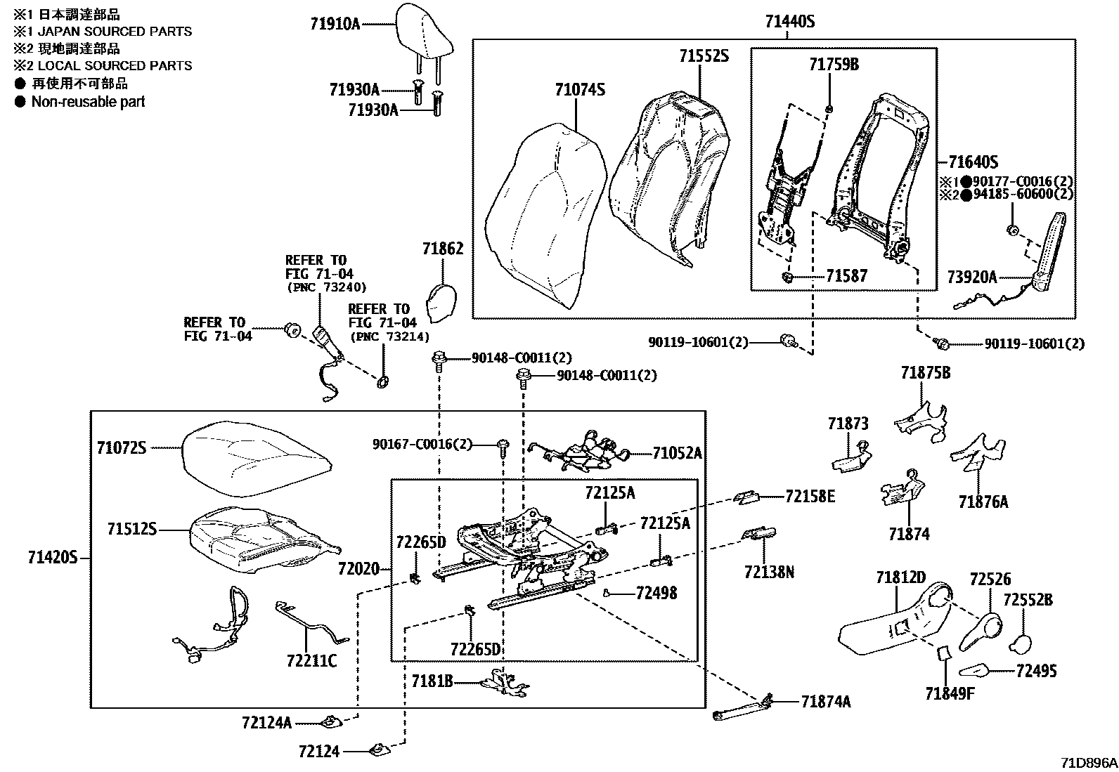 7101 — FRONT SEAT & SEAT TRACK