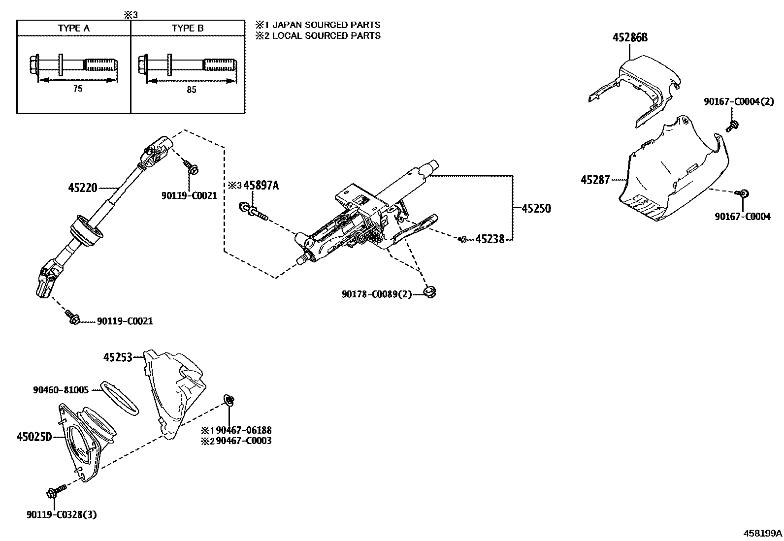 4501 — STEERING COLUMN & SHAFT
