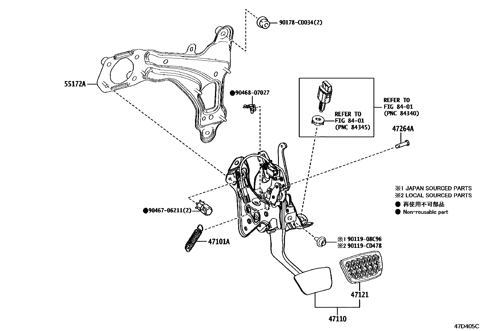 4701 — BRAKE PEDAL & BRACKET