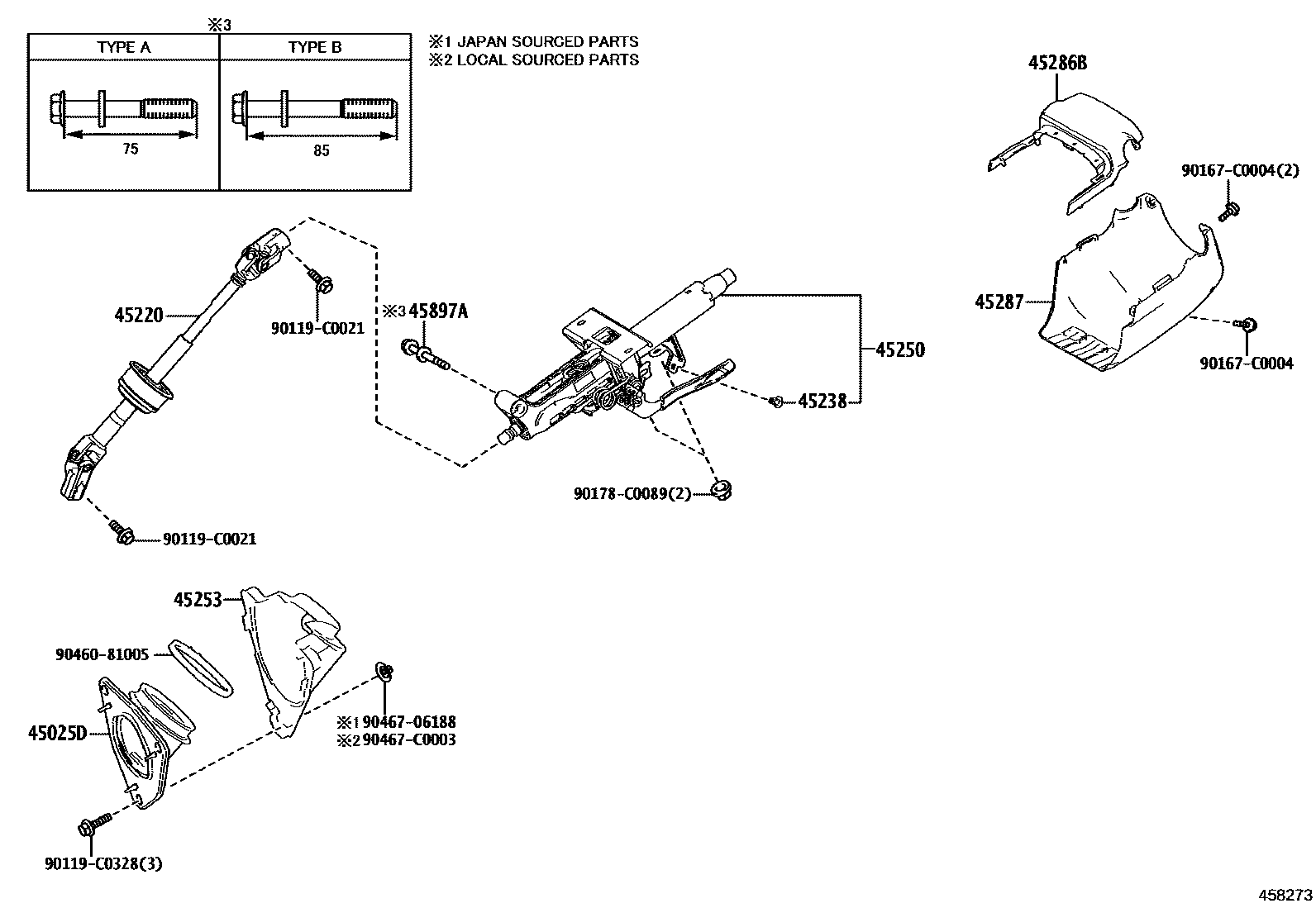 4501 — STEERING COLUMN & SHAFT