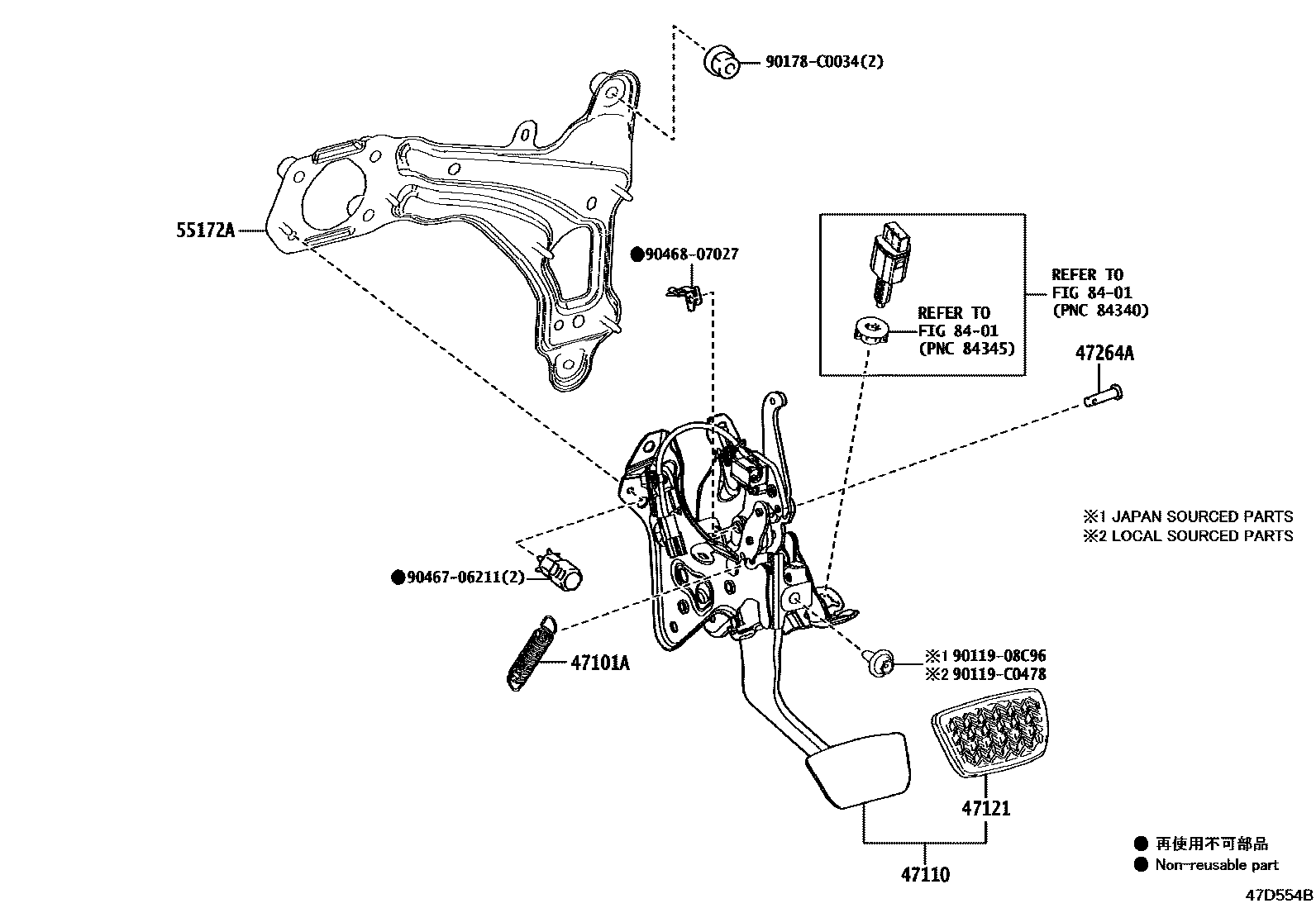 4701 — BRAKE PEDAL & BRACKET