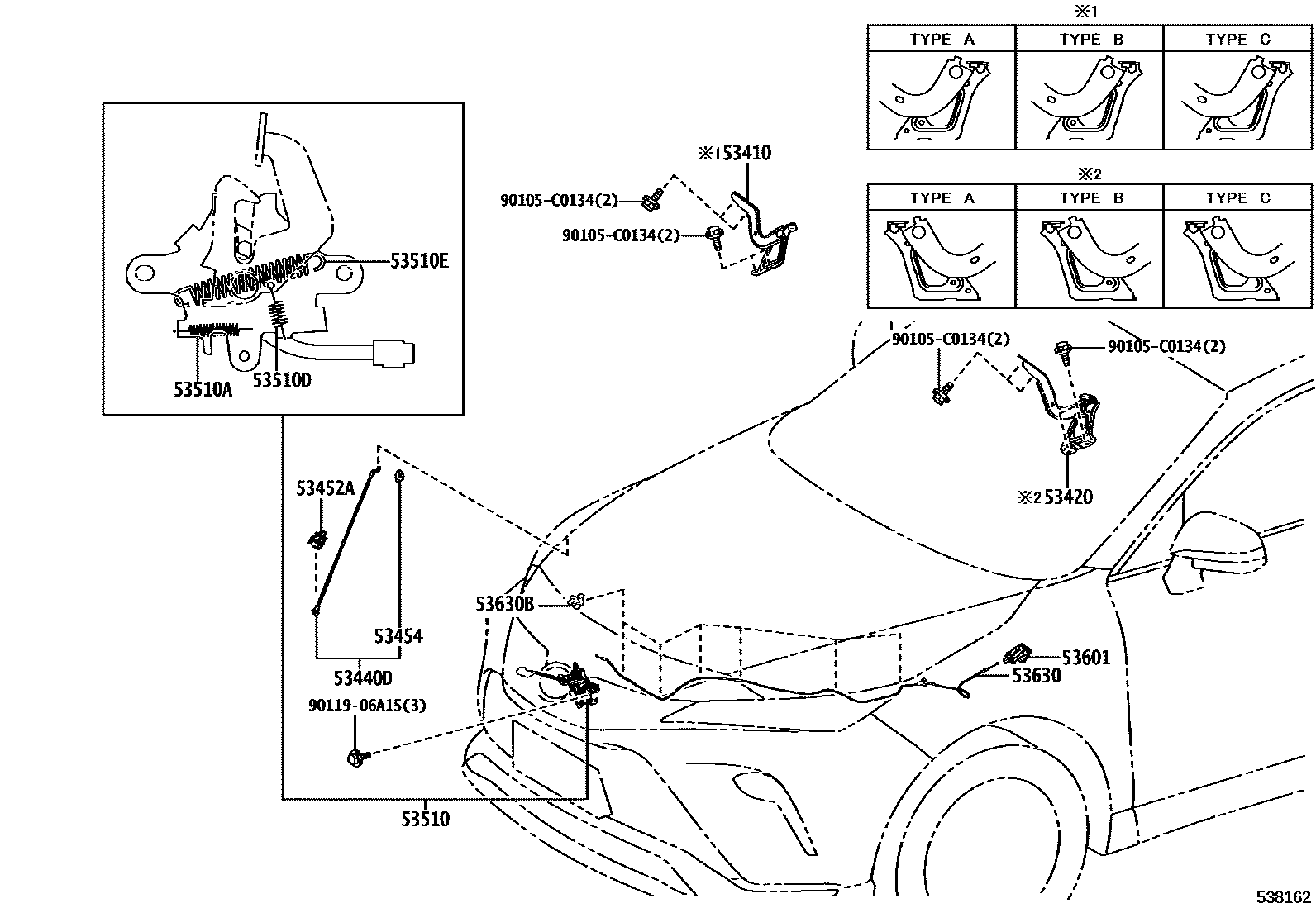 5303 — HOOD LOCK & HINGE