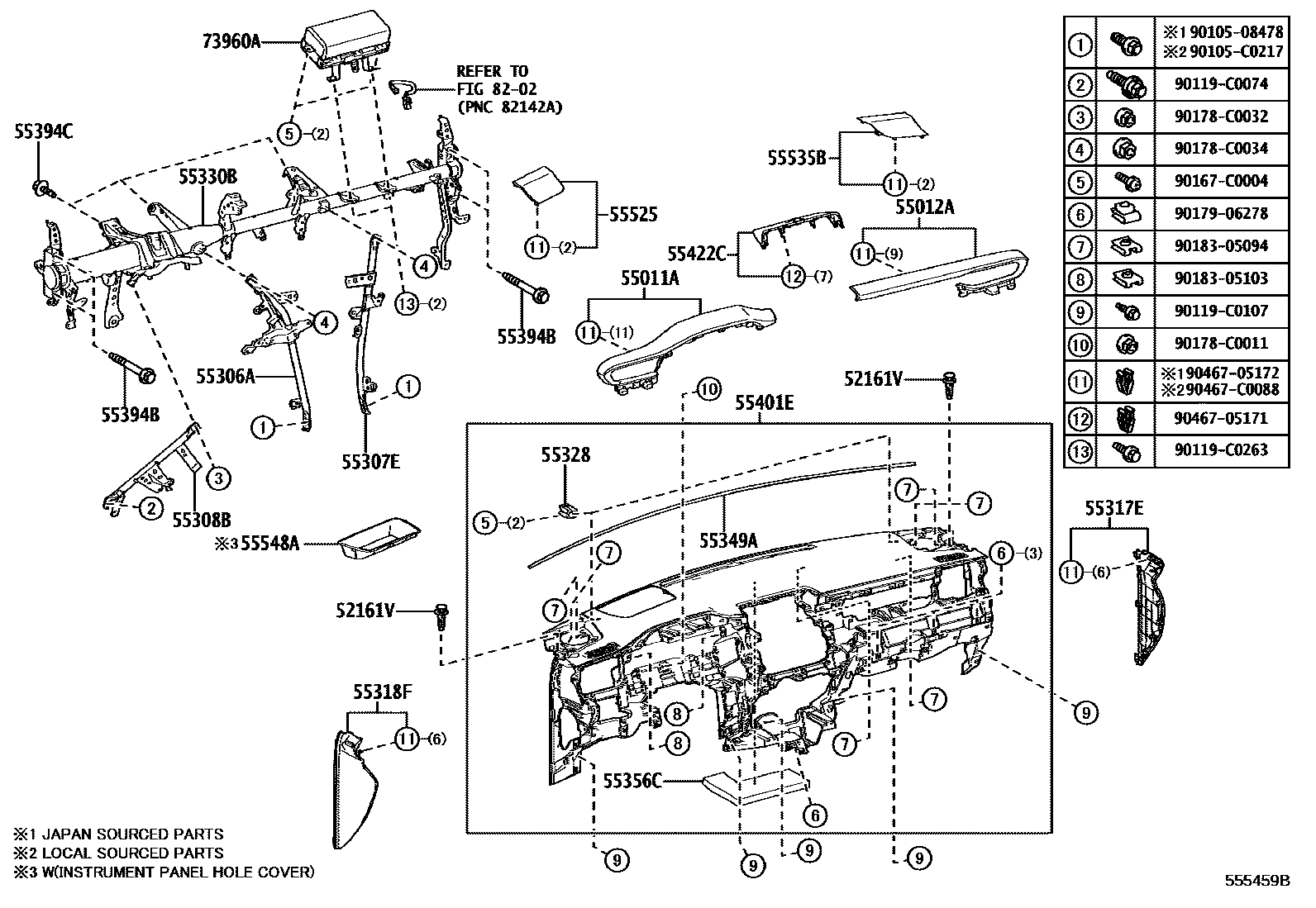 5501 — INSTRUMENT PANEL & GLOVE COMPARTMENT