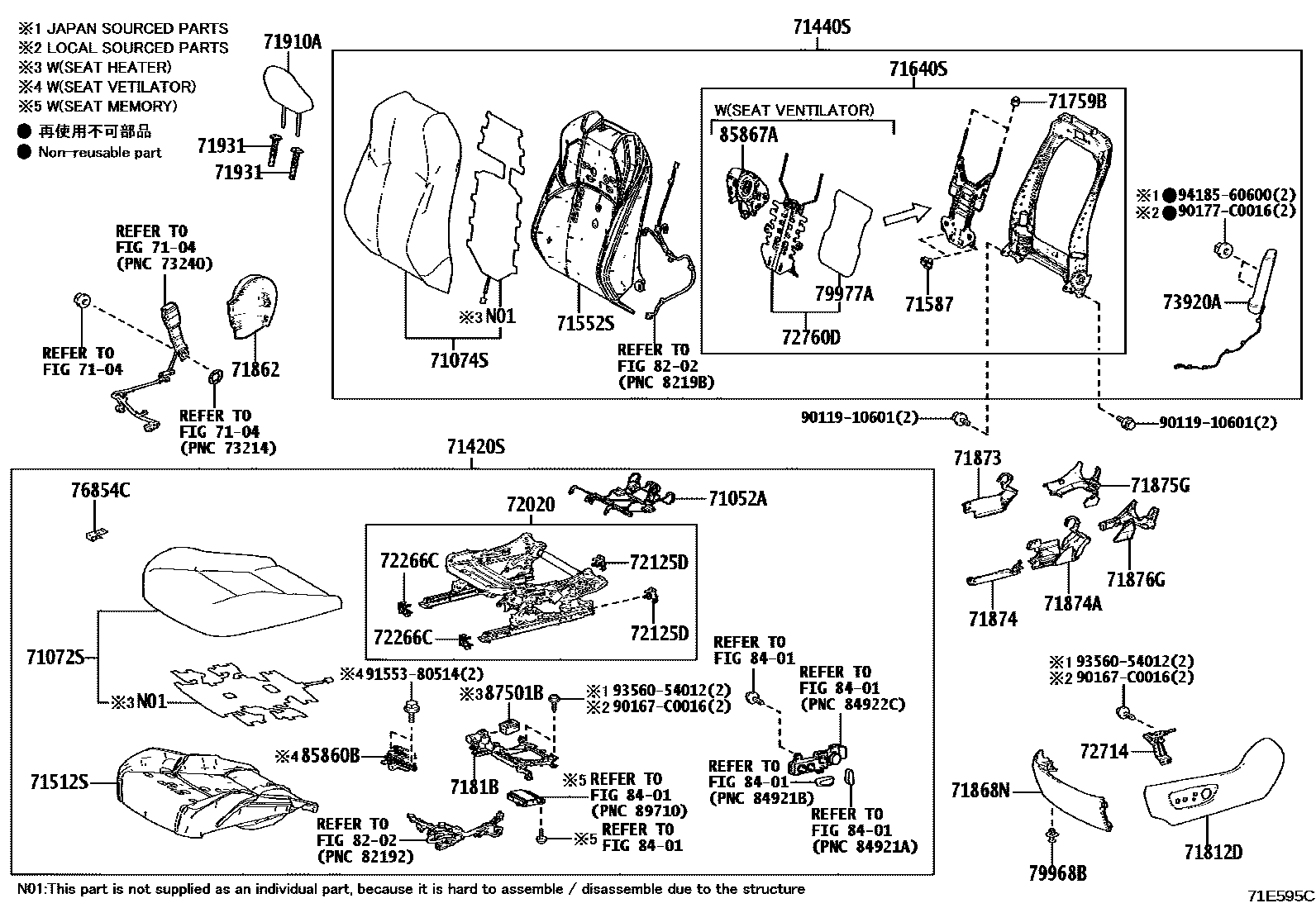 7101 — FRONT SEAT & SEAT TRACK