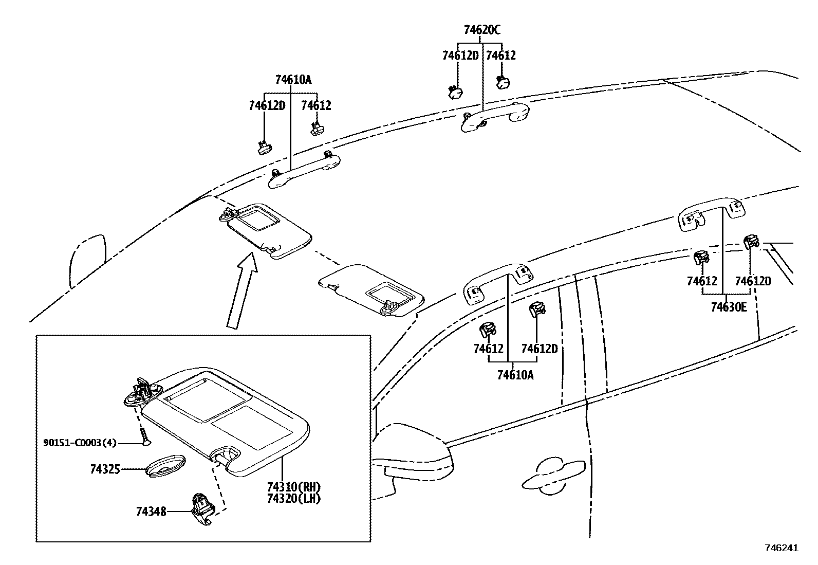 7401 — ARMREST & VISOR