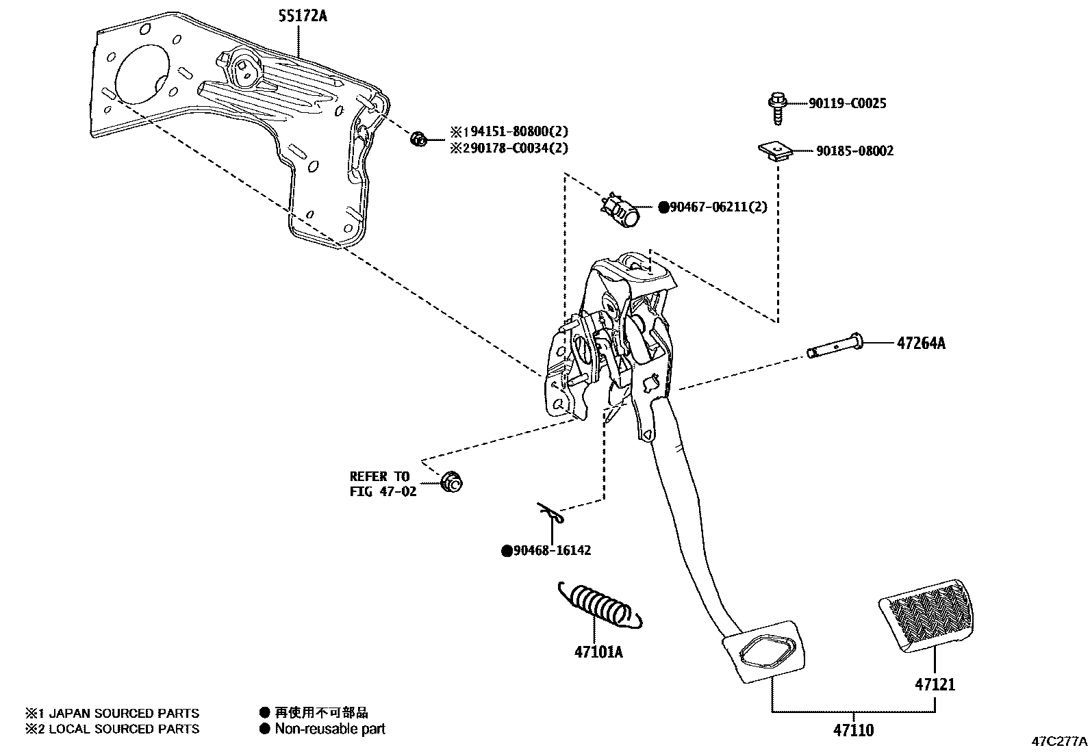 4701 — BRAKE PEDAL & BRACKET