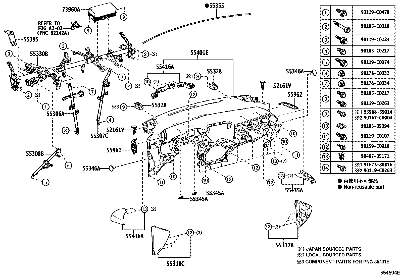 5501 — INSTRUMENT PANEL & GLOVE COMPARTMENT