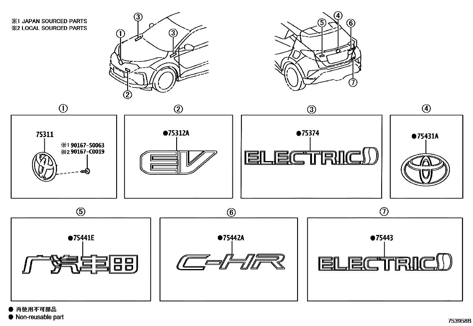 7501 — EMBLEM & NAME PLATE (EXTERIOR & INTERIOR)