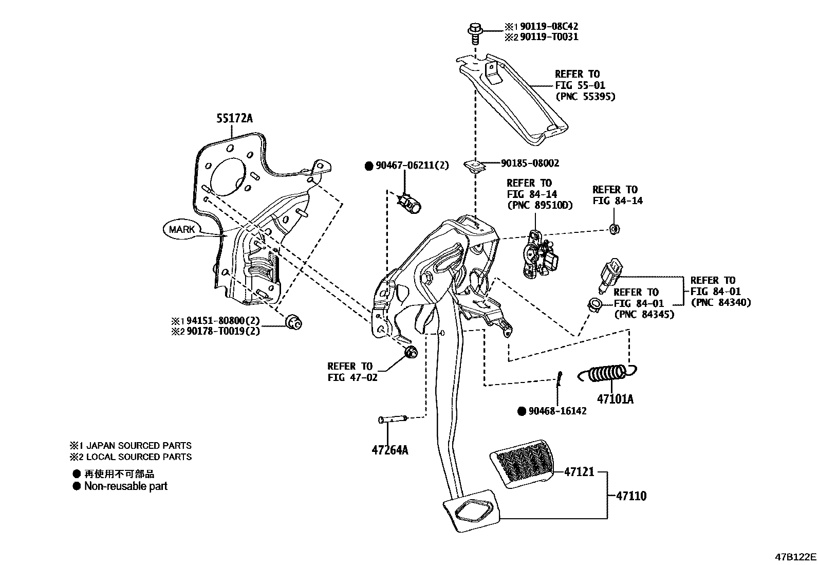 4701 — BRAKE PEDAL & BRACKET