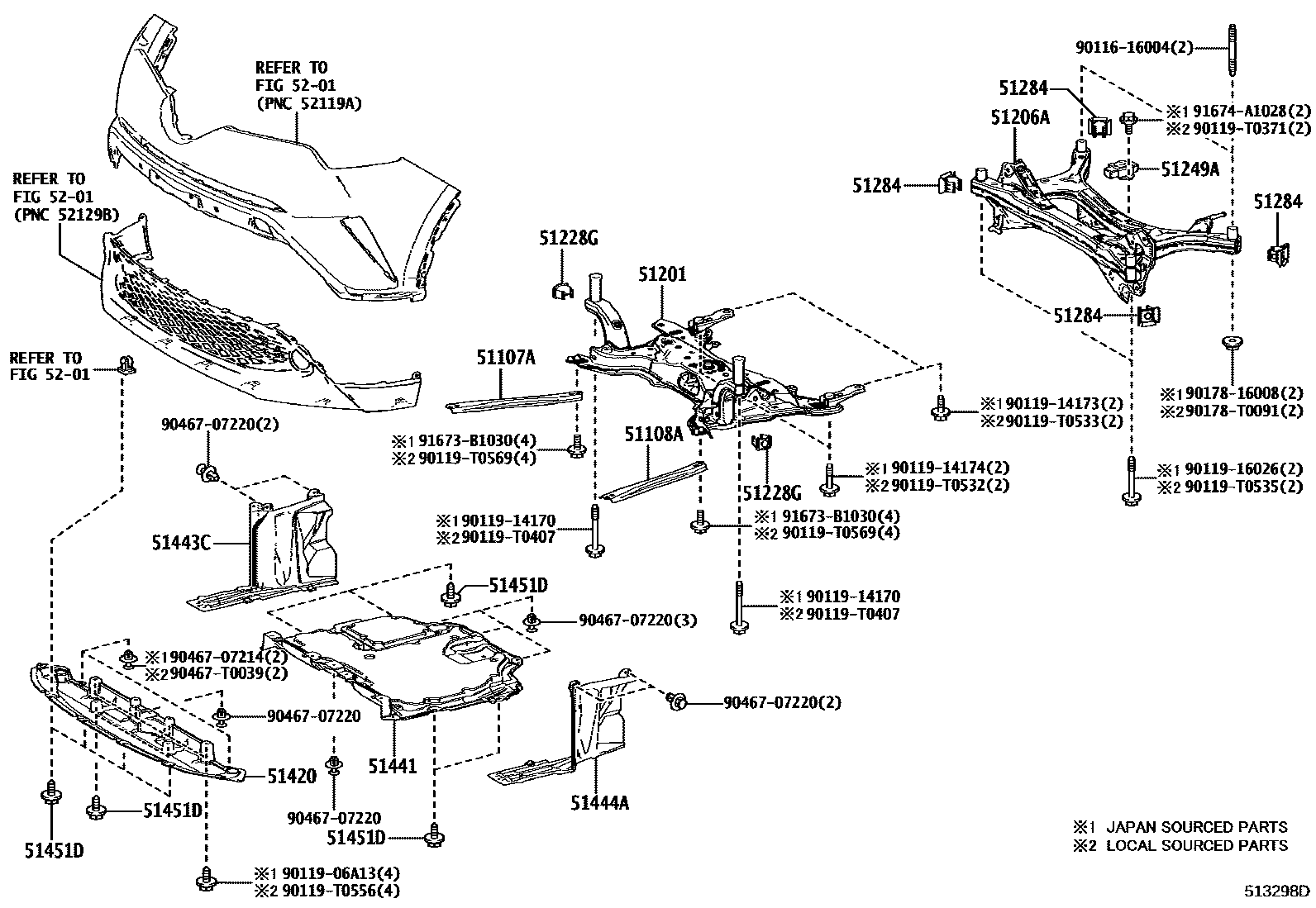 5102 — SUSPENSION CROSSMEMBER & UNDER COVER