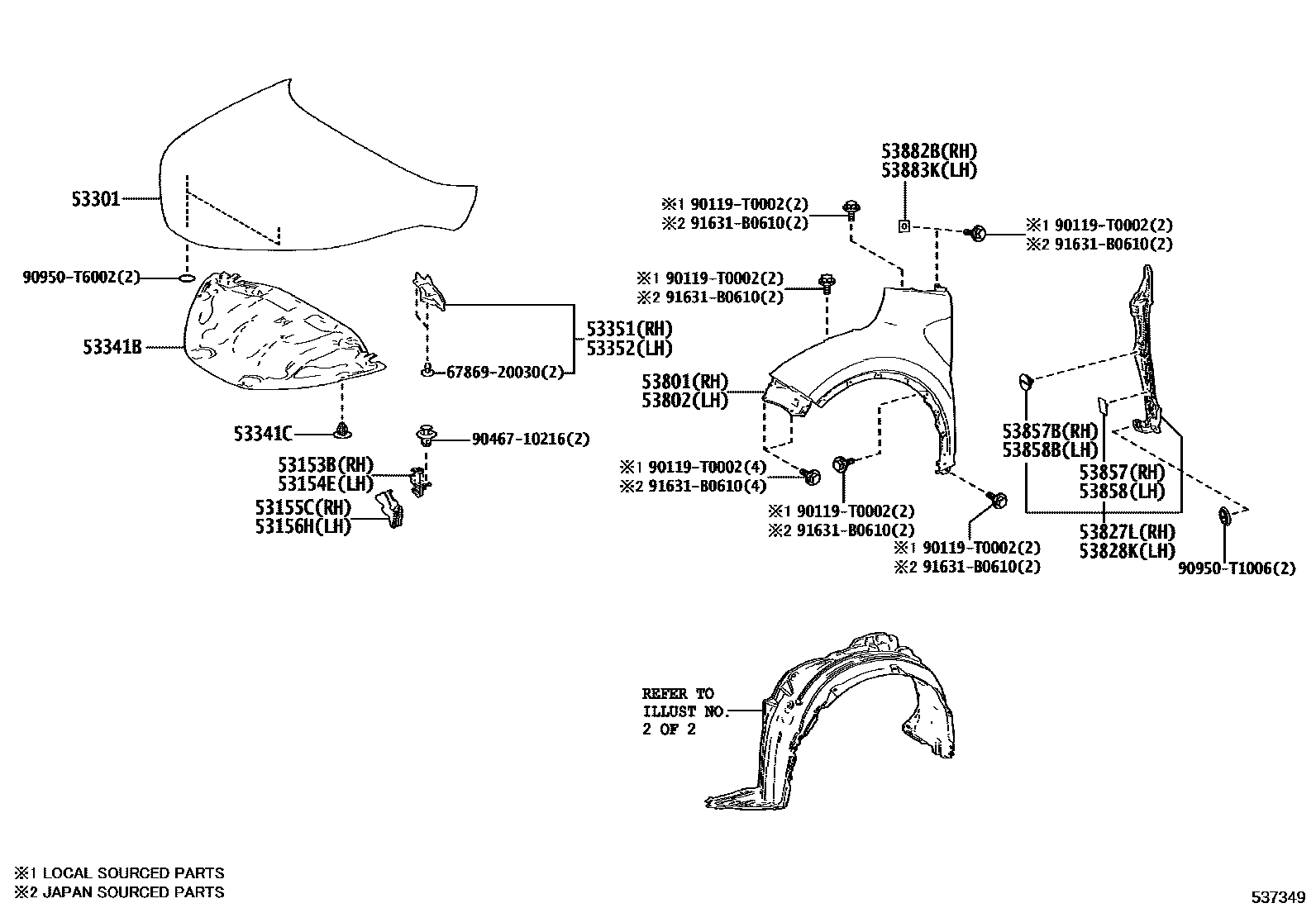 5302 — HOOD & FRONT FENDER