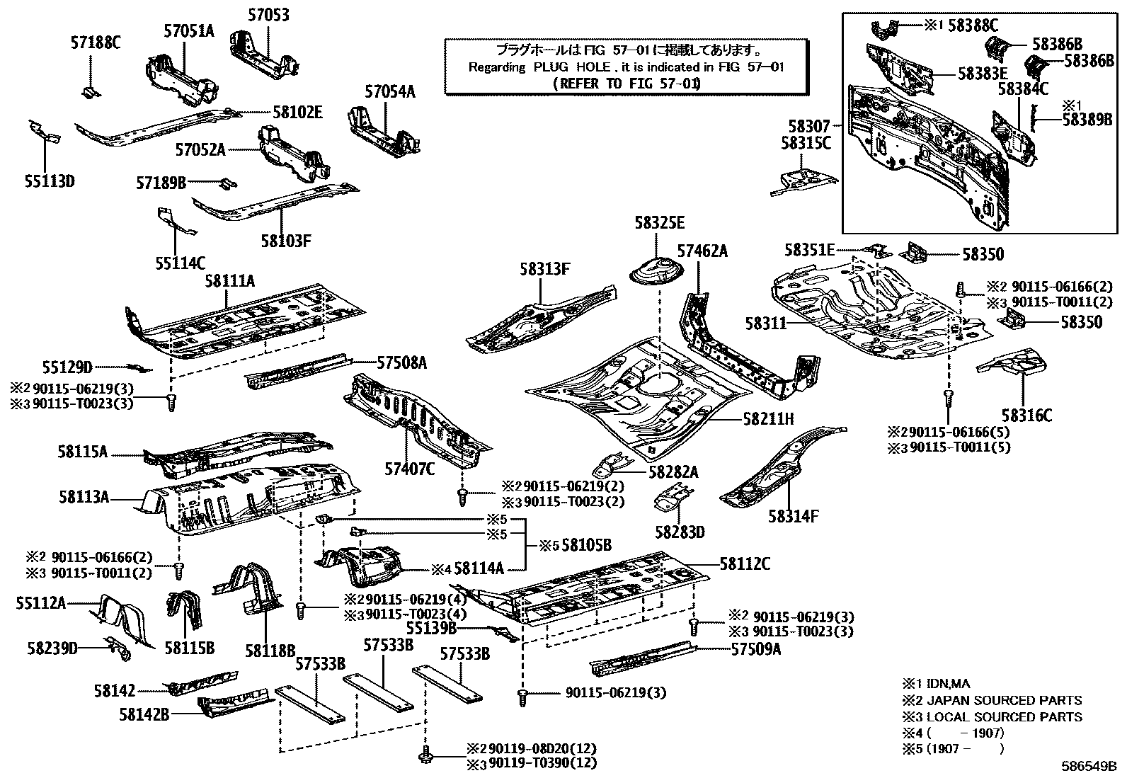 5801 — FLOOR PAN & LOWER BACK PANEL