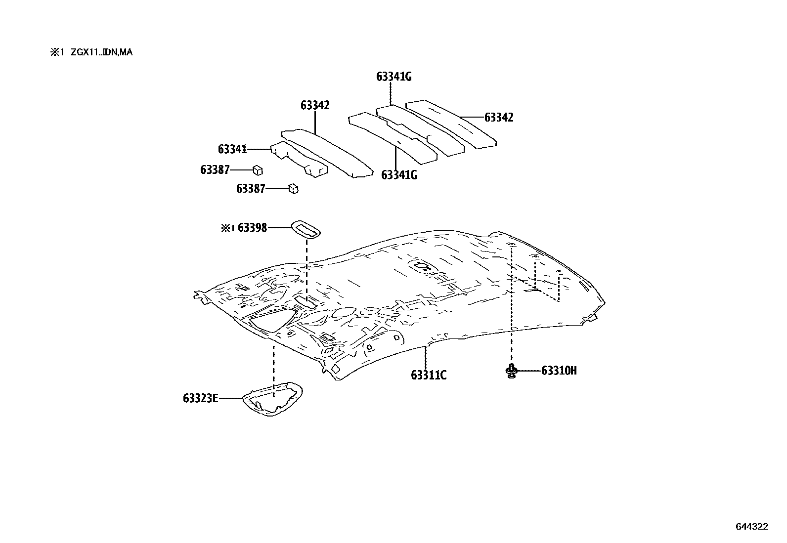 6402 — ROOF HEADLINING & SILENCER PAD