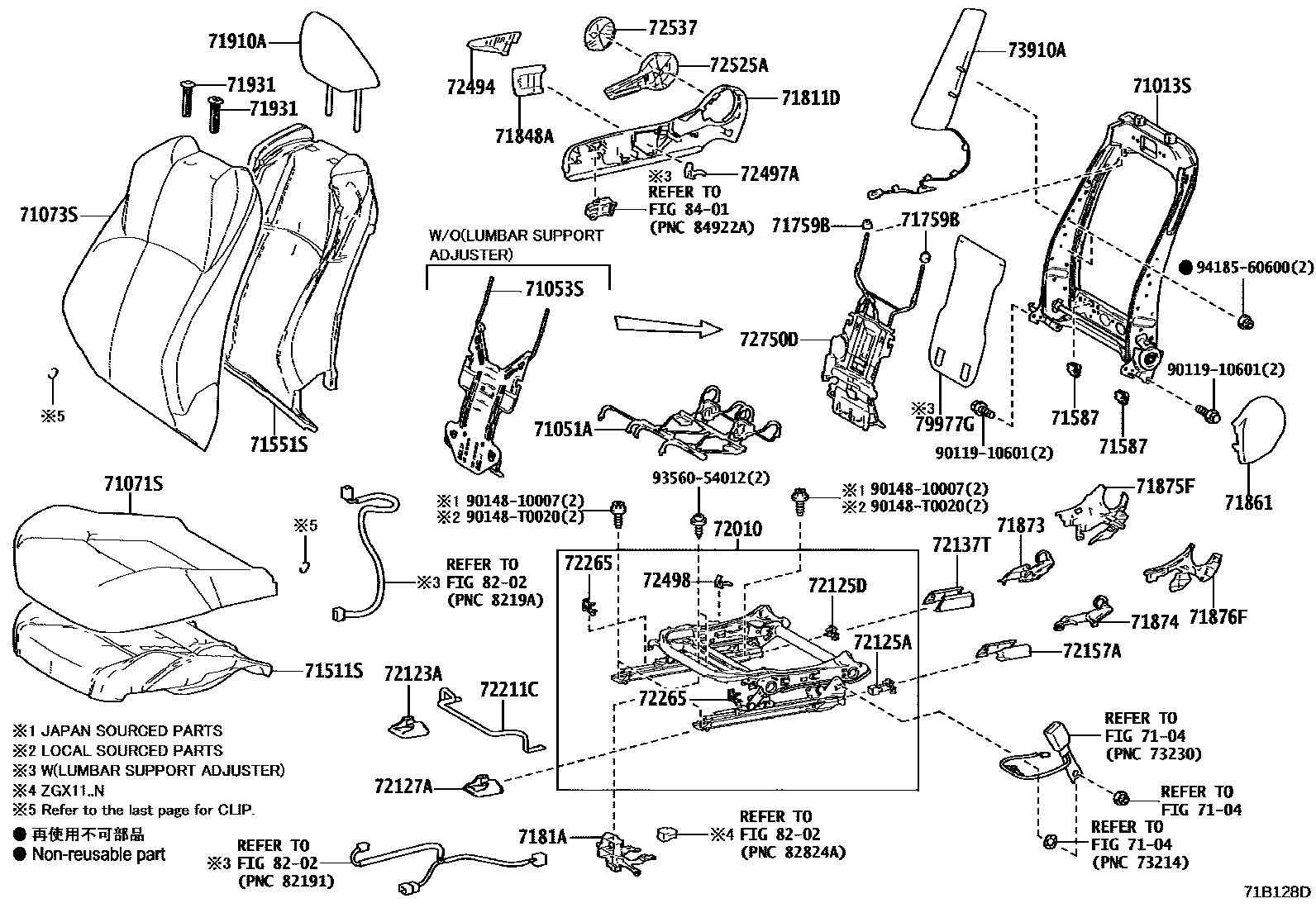 7101 — FRONT SEAT & SEAT TRACK