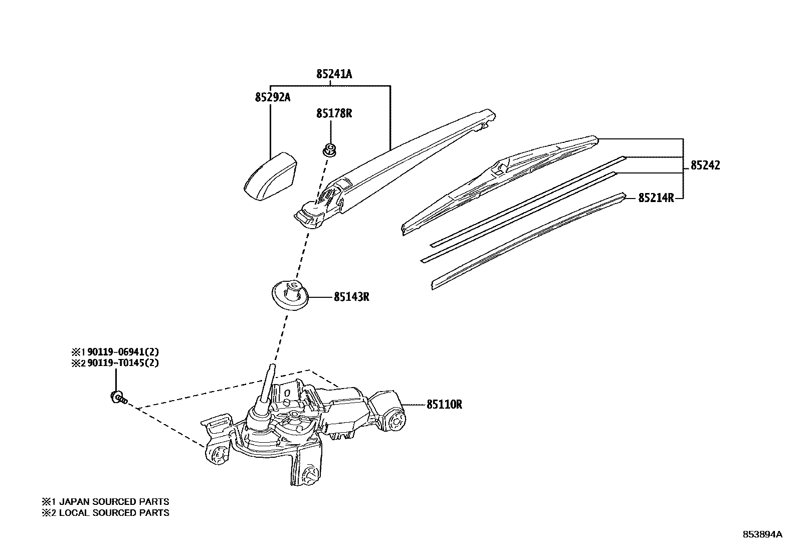 8502 — REAR WIPER