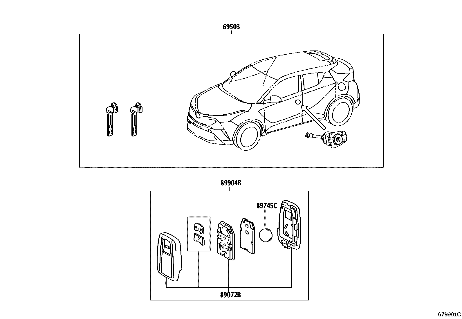6712 — LOCK CYLINDER SET