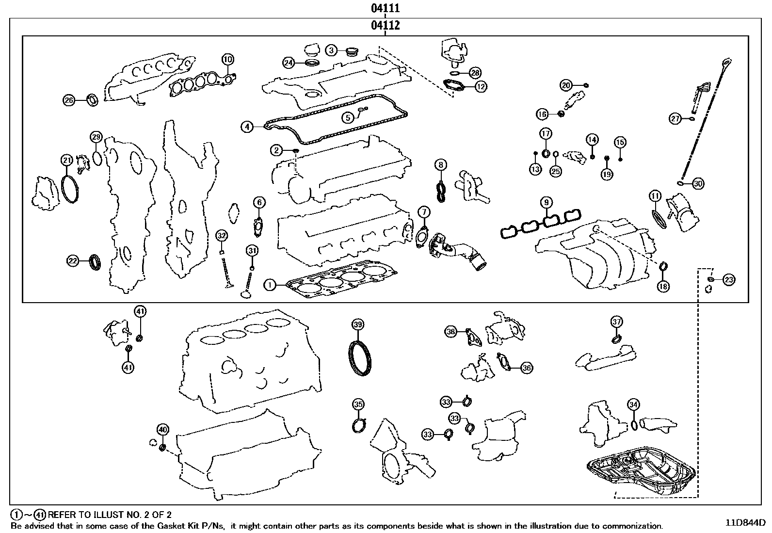 1103 — ENGINE OVERHAUL GASKET KIT