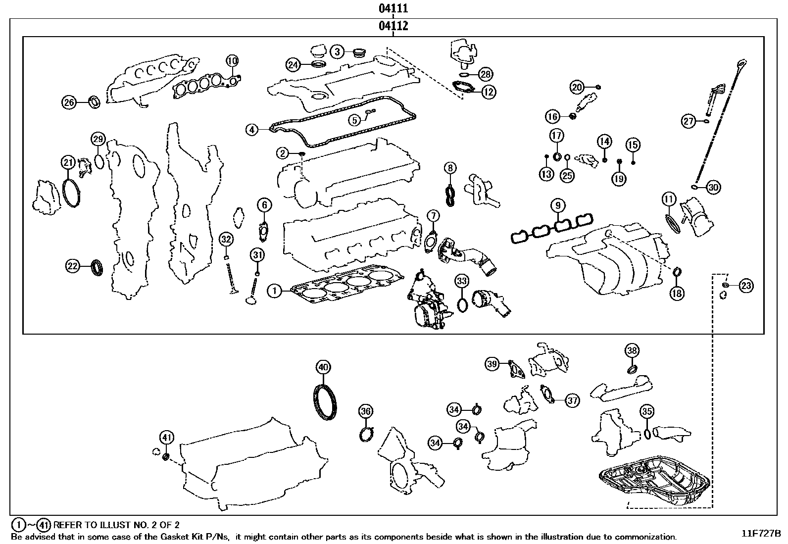 1103 — ENGINE OVERHAUL GASKET KIT