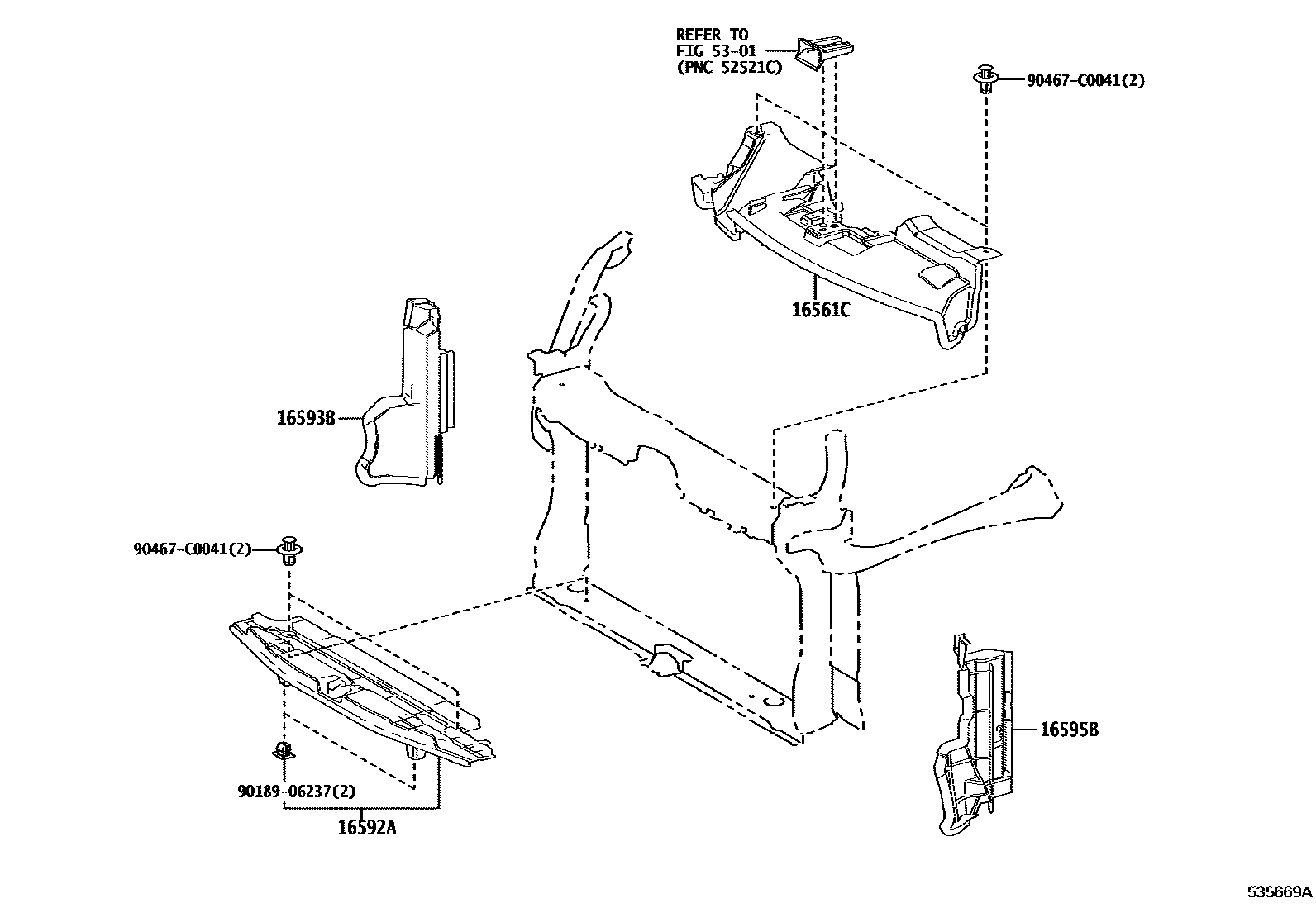 5304 — FRONT FENDER APRON & DASH PANEL