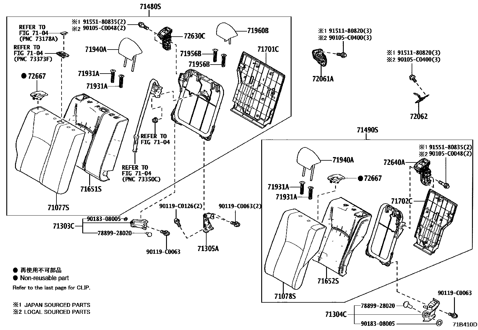 7102 — REAR SEAT & SEAT TRACK