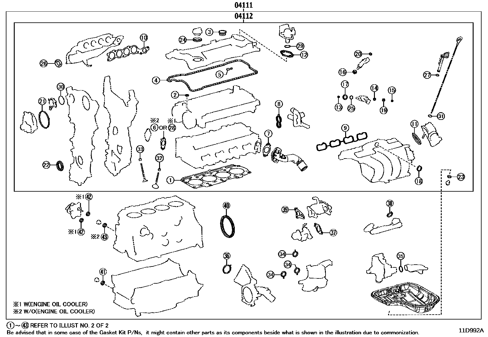 1103 — ENGINE OVERHAUL GASKET KIT