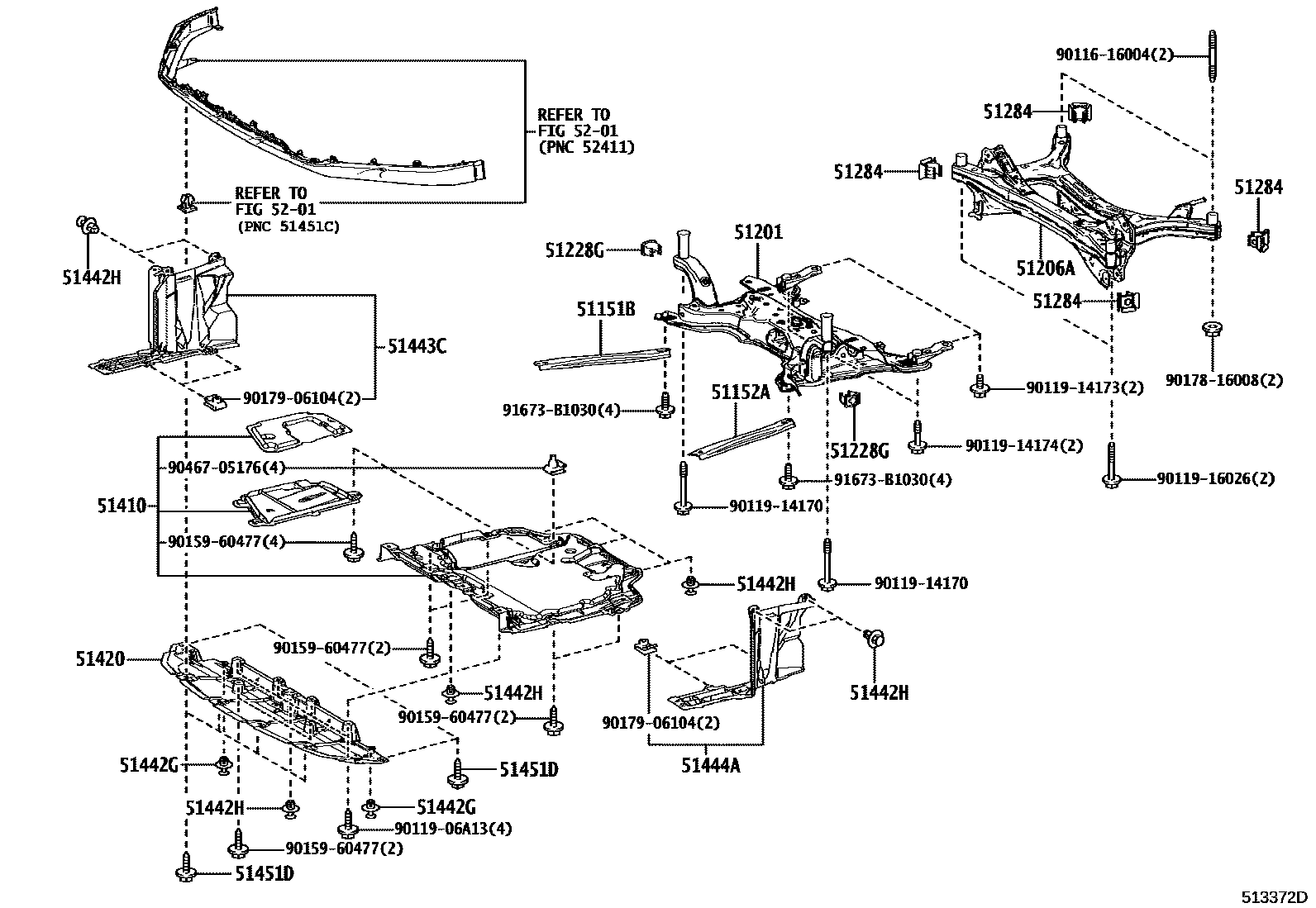 5102 — SUSPENSION CROSSMEMBER & UNDER COVER