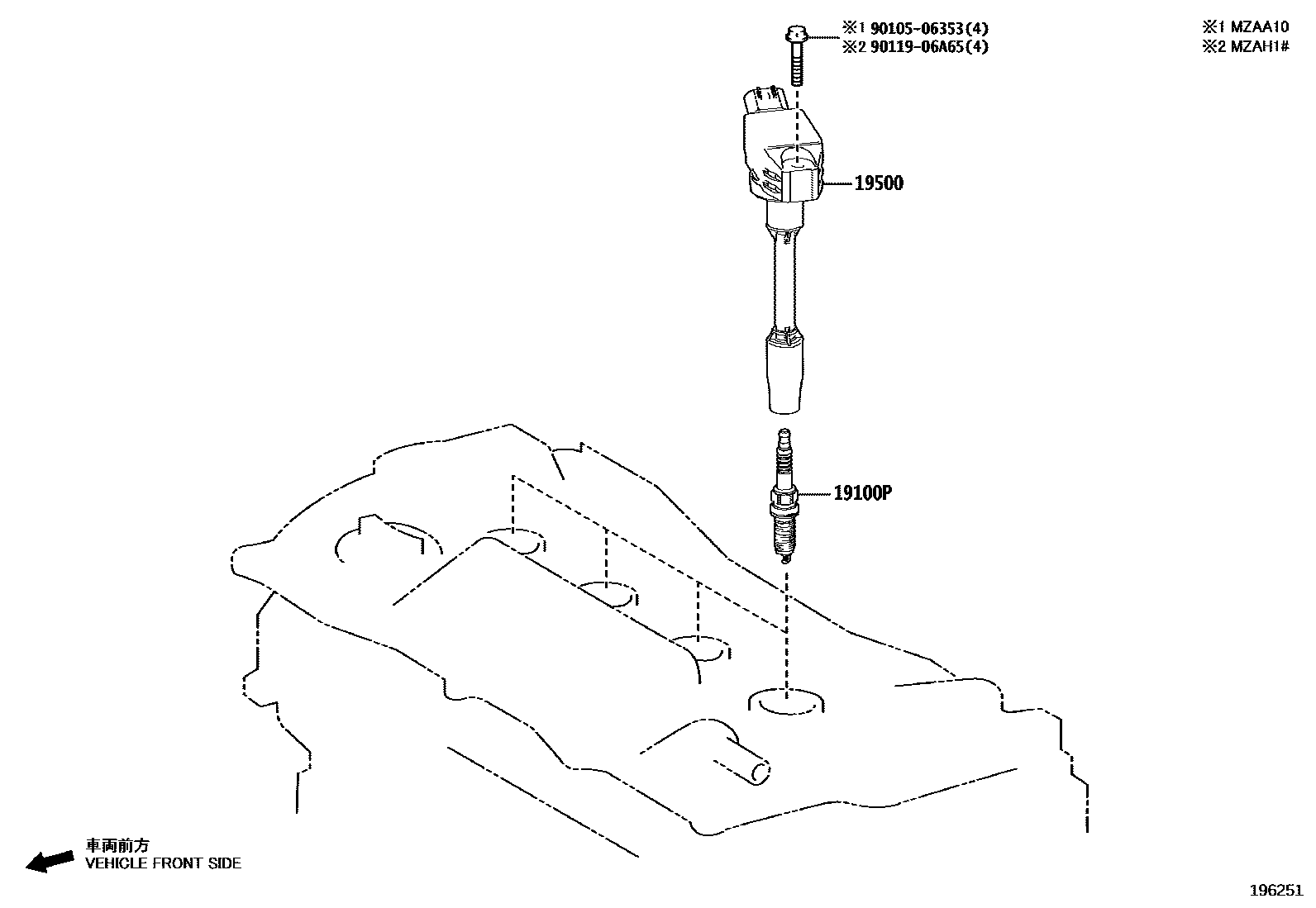 1901 — IGNITION COIL & SPARK PLUG / GLOW PLUG