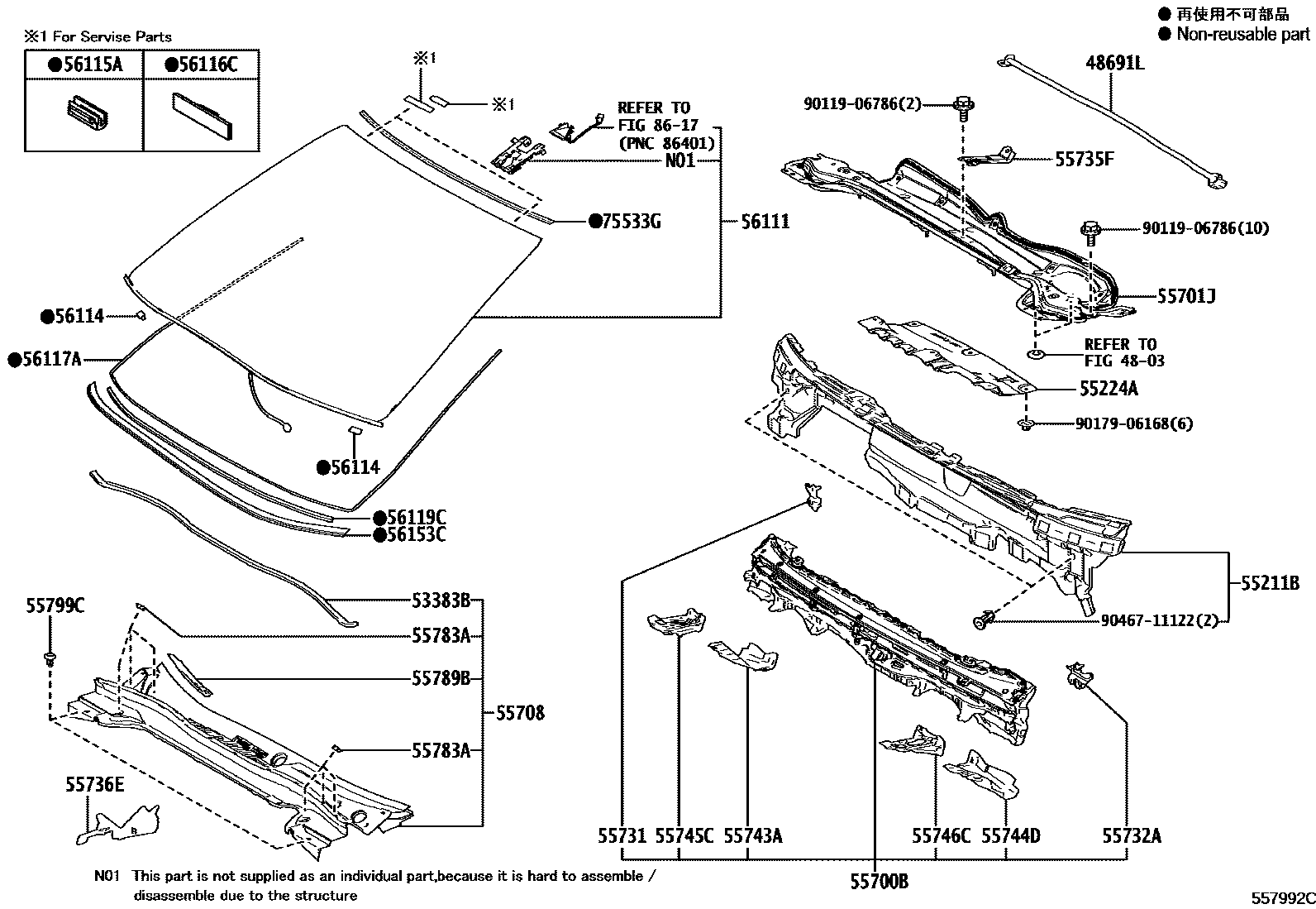 5503 — COWL PANEL & WINDSHIELD GLASS