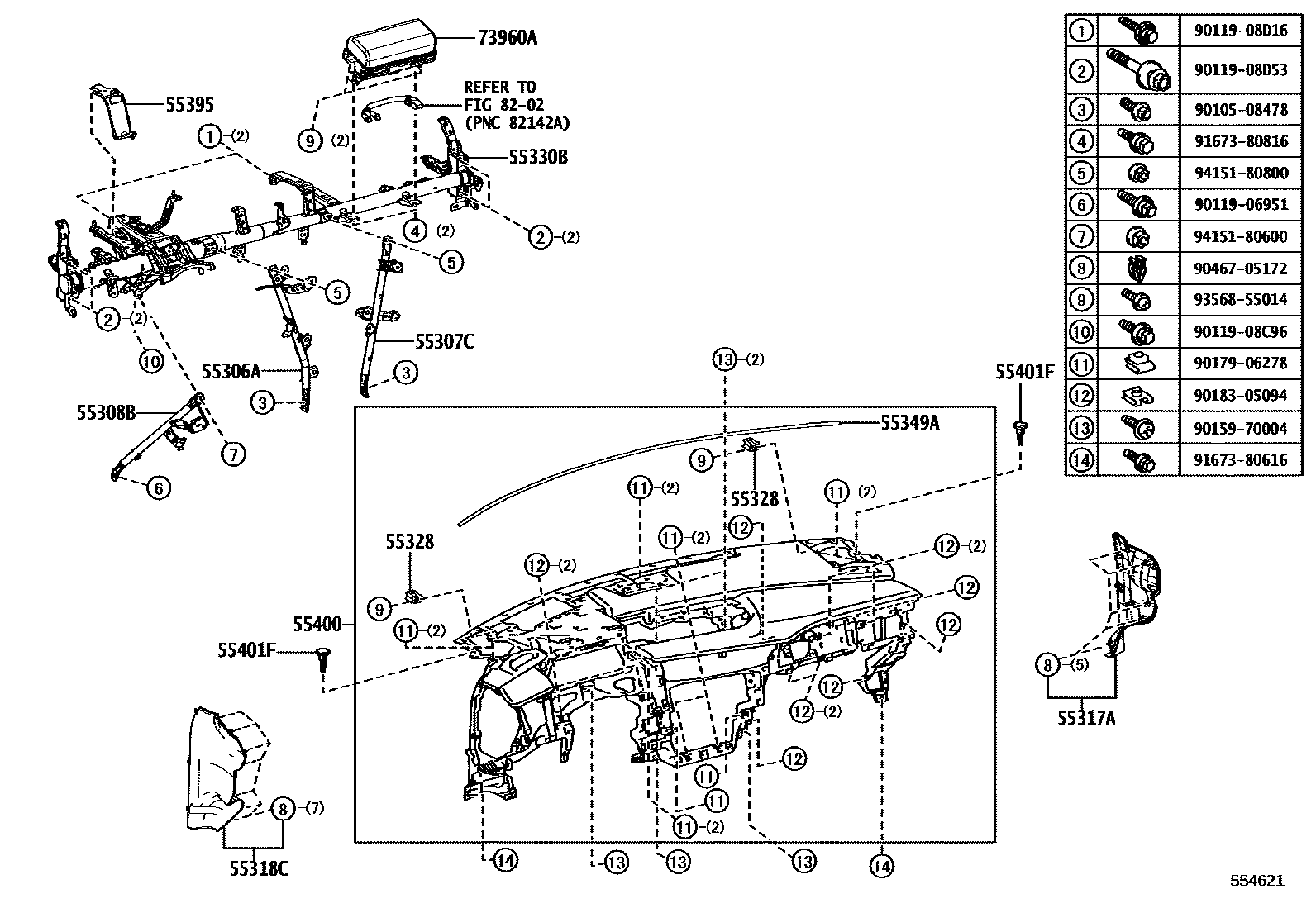 5501 — INSTRUMENT PANEL & GLOVE COMPARTMENT