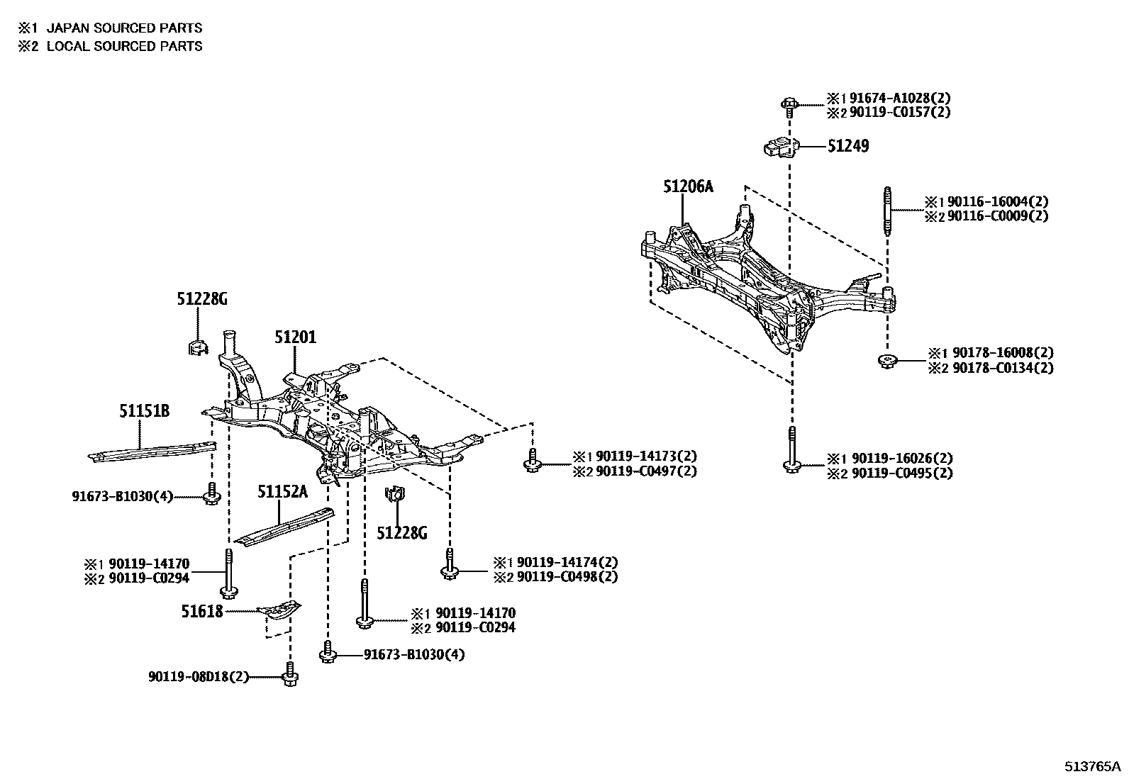 5102 — SUSPENSION CROSSMEMBER & UNDER COVER