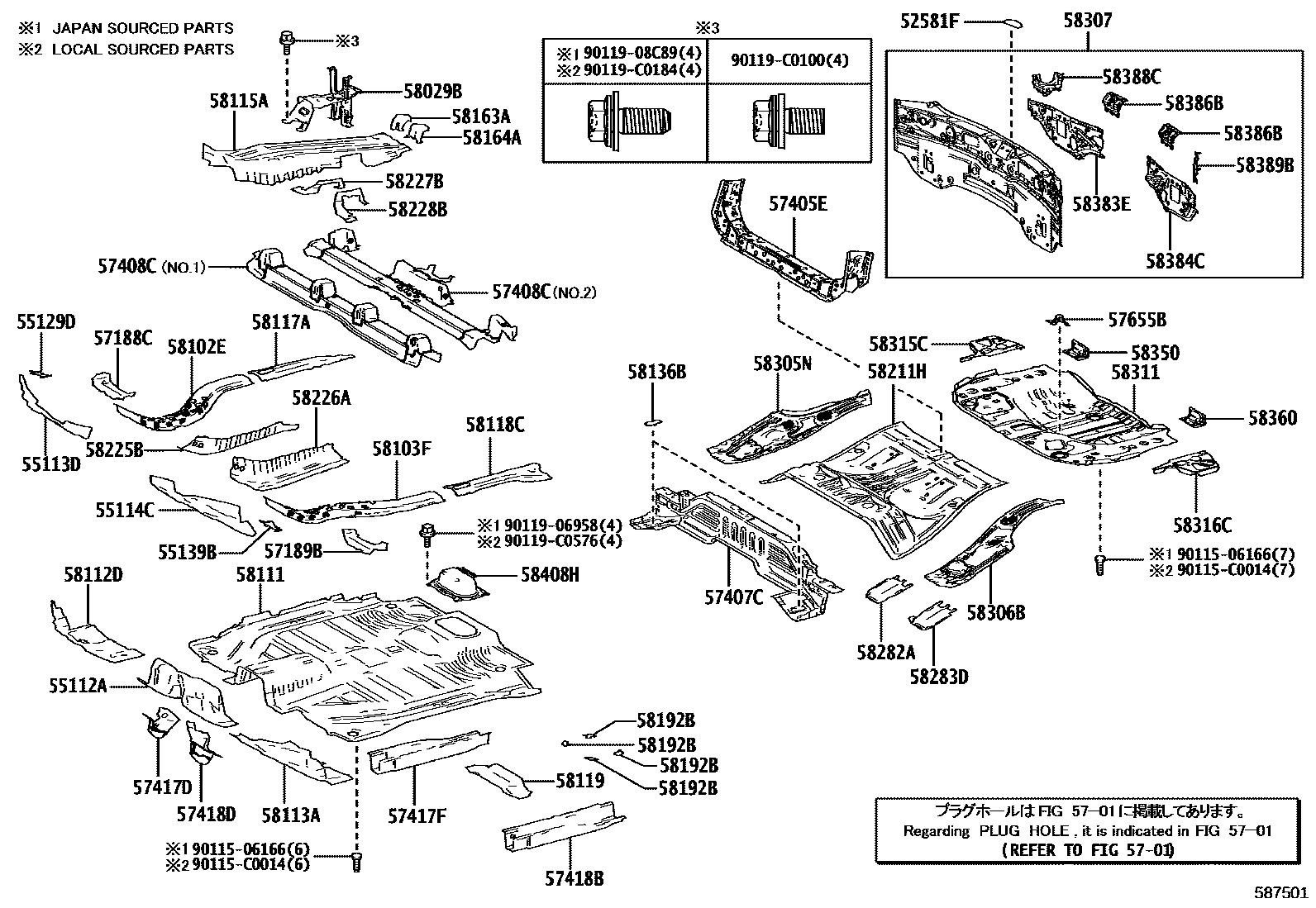5801 — FLOOR PAN & LOWER BACK PANEL