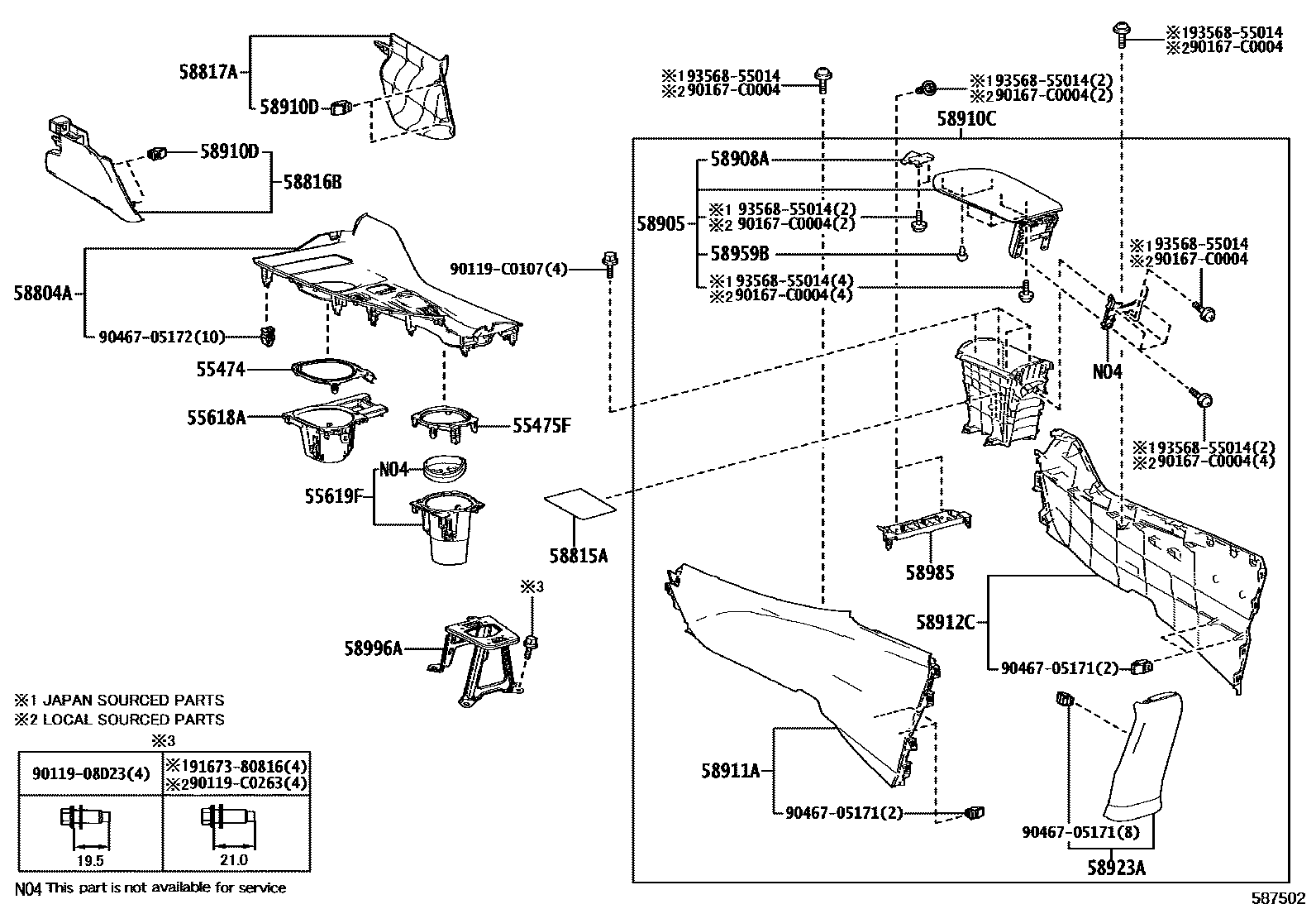5806 — CONSOLE BOX & BRACKET