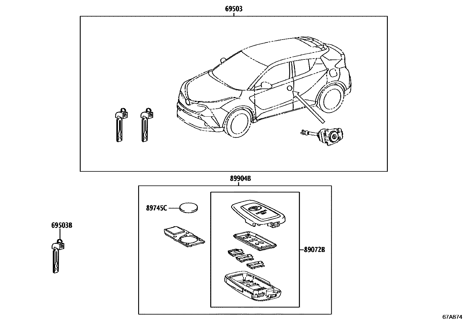 6712 — LOCK CYLINDER SET