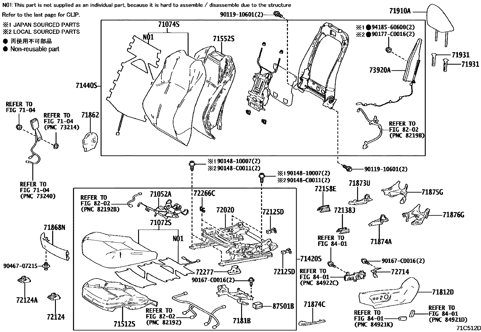 7101 — FRONT SEAT & SEAT TRACK