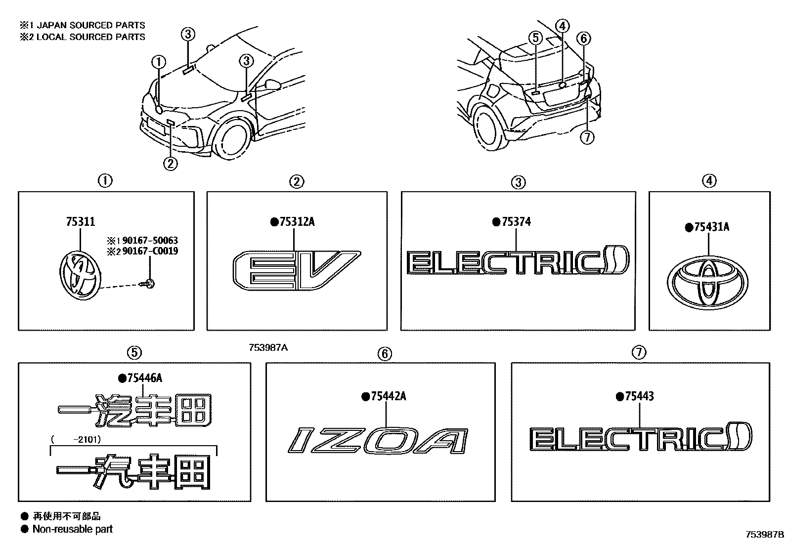 7501 — EMBLEM & NAME PLATE (EXTERIOR & INTERIOR)