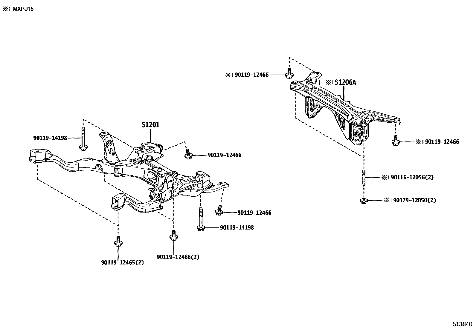 5102 — SUSPENSION CROSSMEMBER & UNDER COVER
