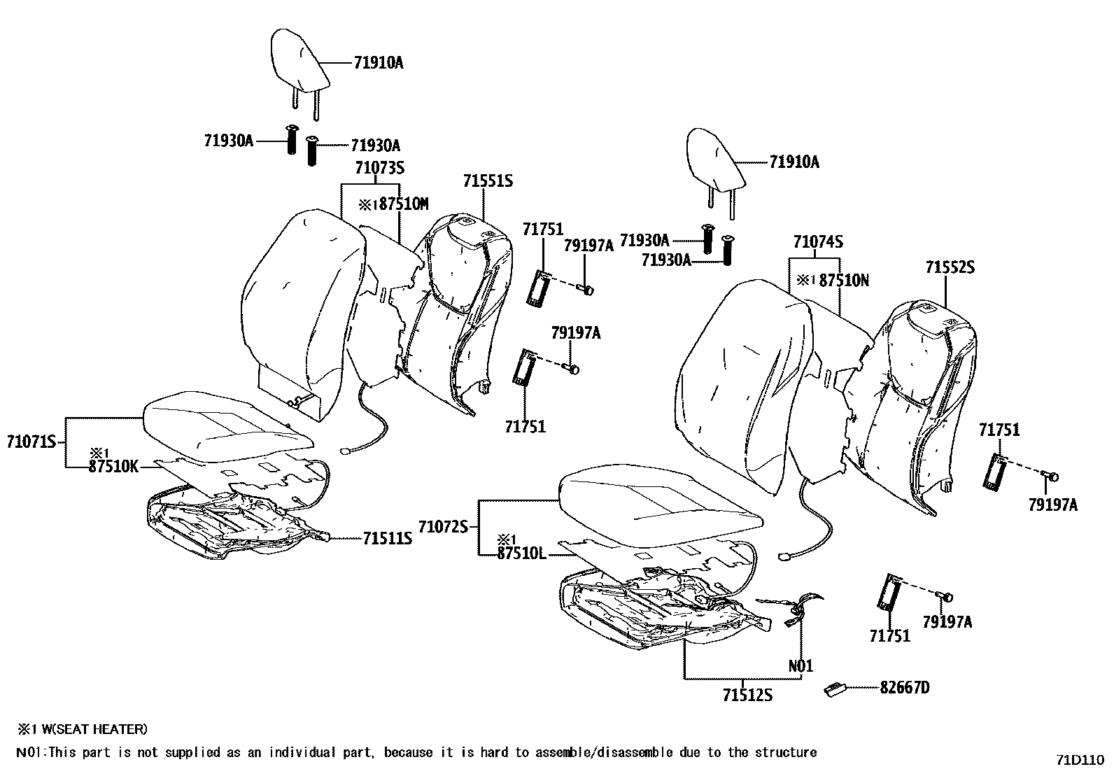 7101 — FRONT SEAT & SEAT TRACK