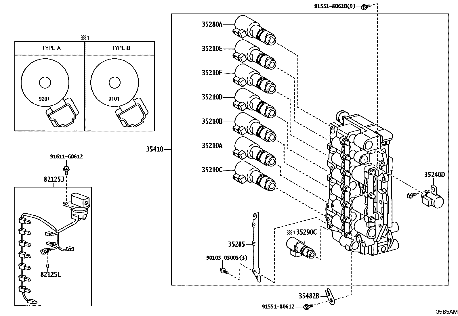3512 — VALVE BODY & OIL STRAINER (ATM)
