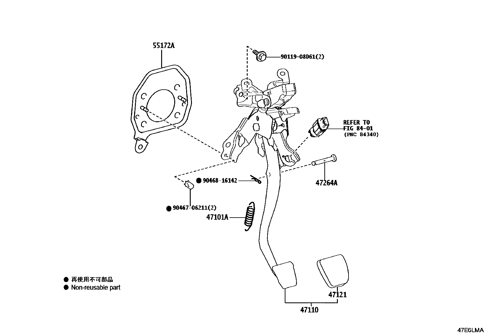 4701 — BRAKE PEDAL & BRACKET