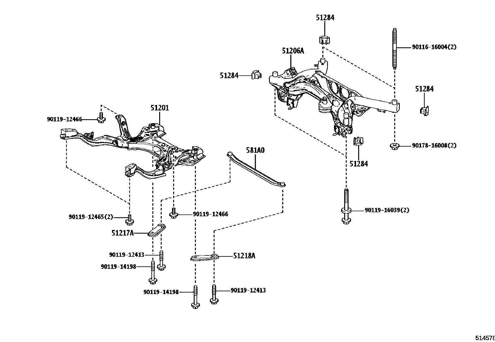 5102 — SUSPENSION CROSSMEMBER & UNDER COVER